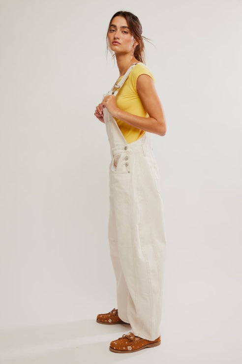 Free People Good Luck Overall - Milk