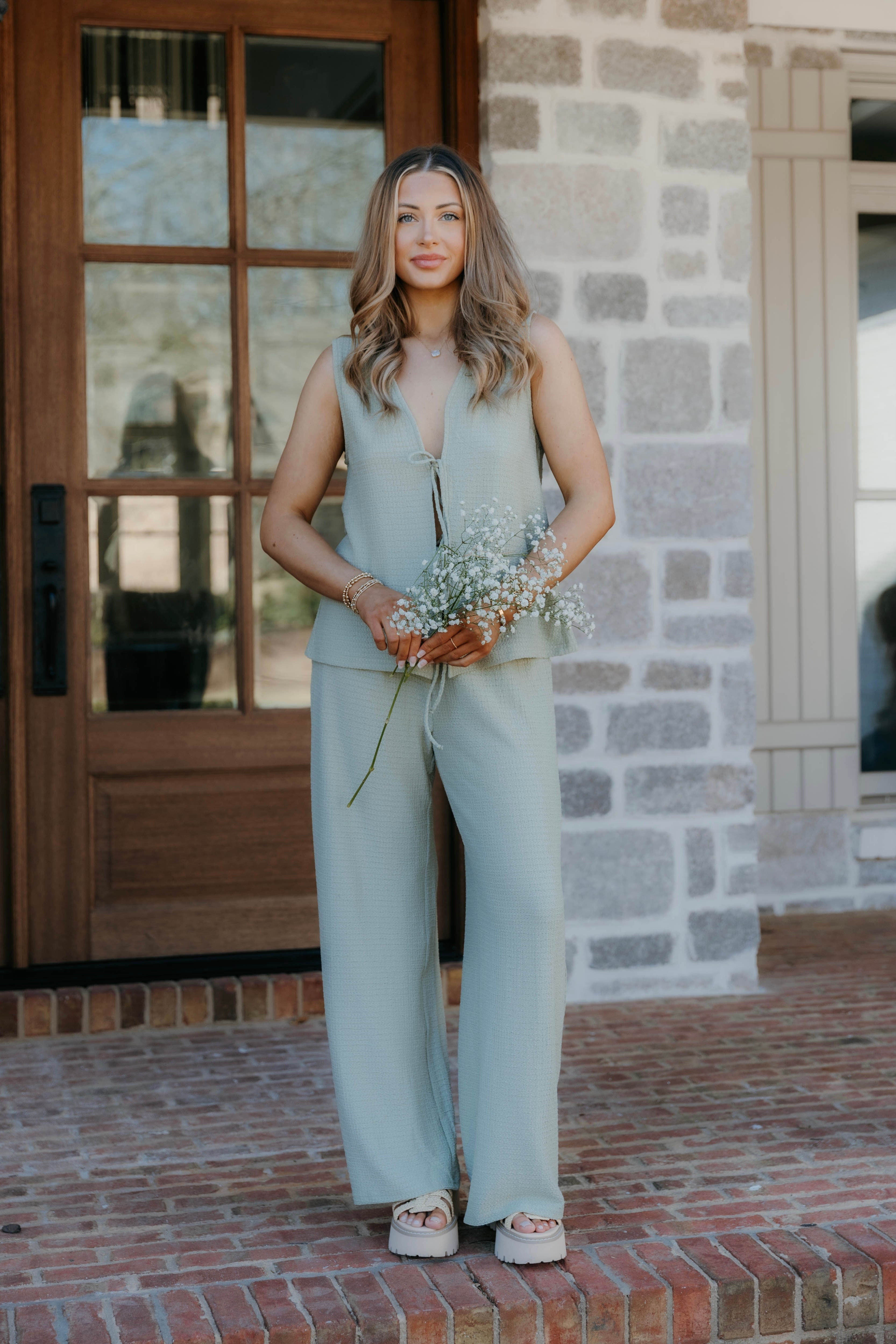 Cerena Vest Tie Top - Final Sale 40% off in cart