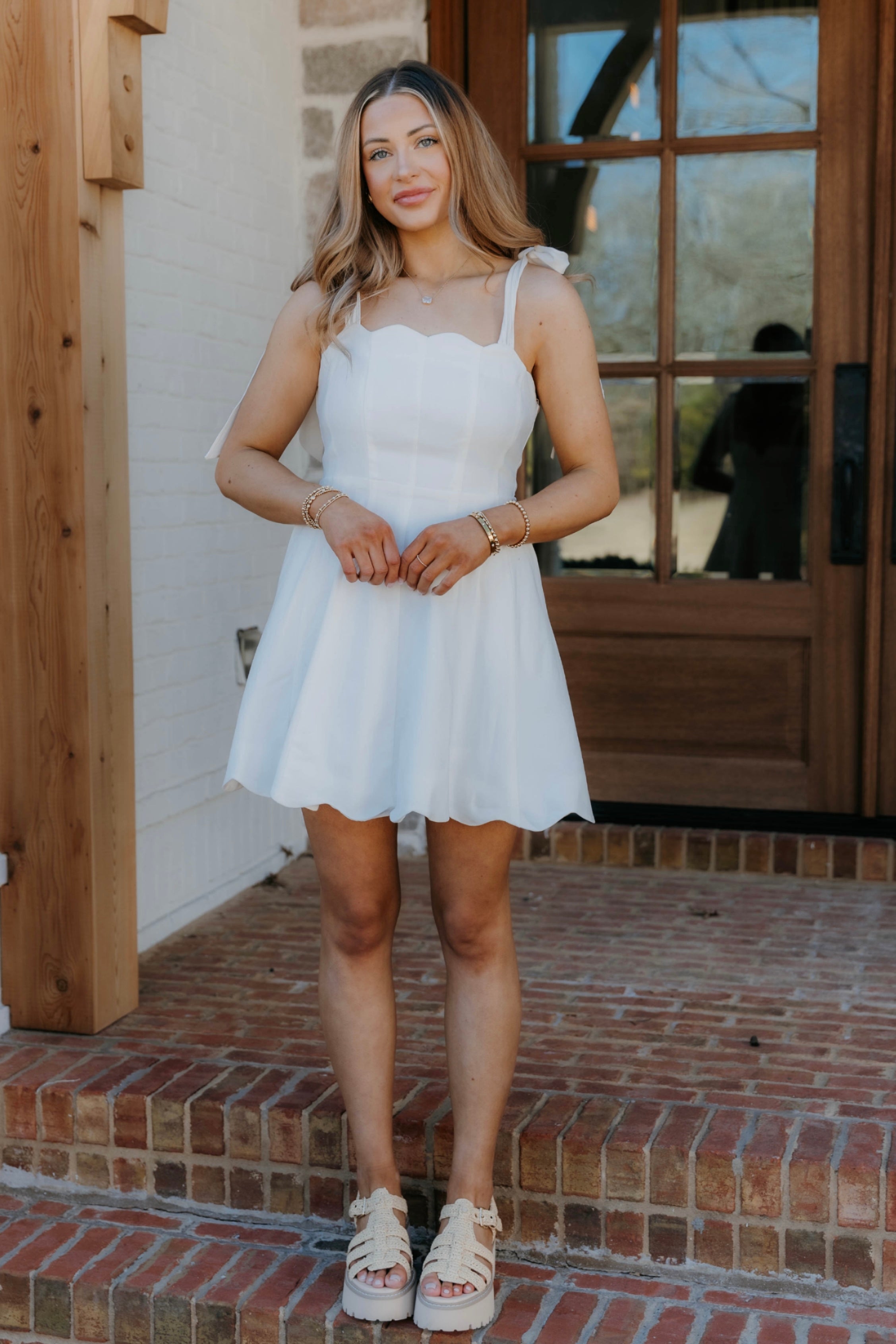 Coraline Sleeveless Scallop Edge Dress - Final Sale 15% off in cart