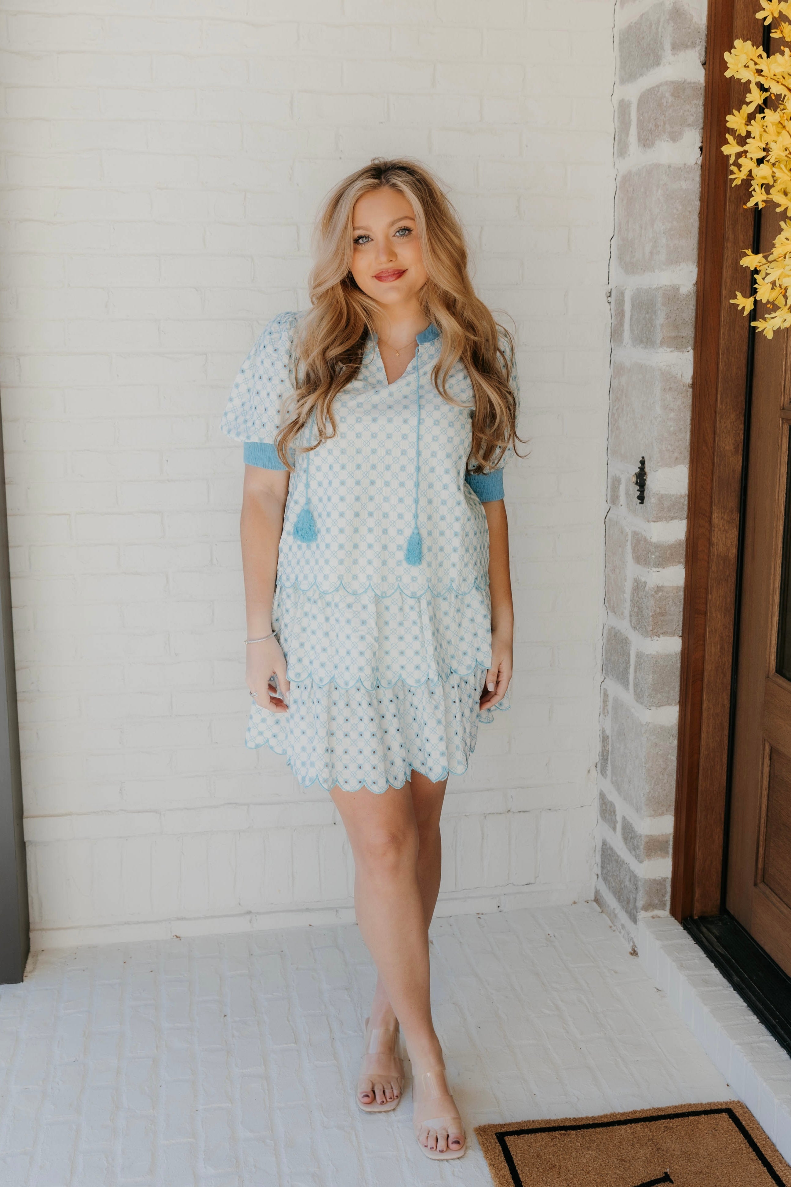 Whitley Tiered Eyelet Scalloped Skirt - Final Sale 40% off in cart