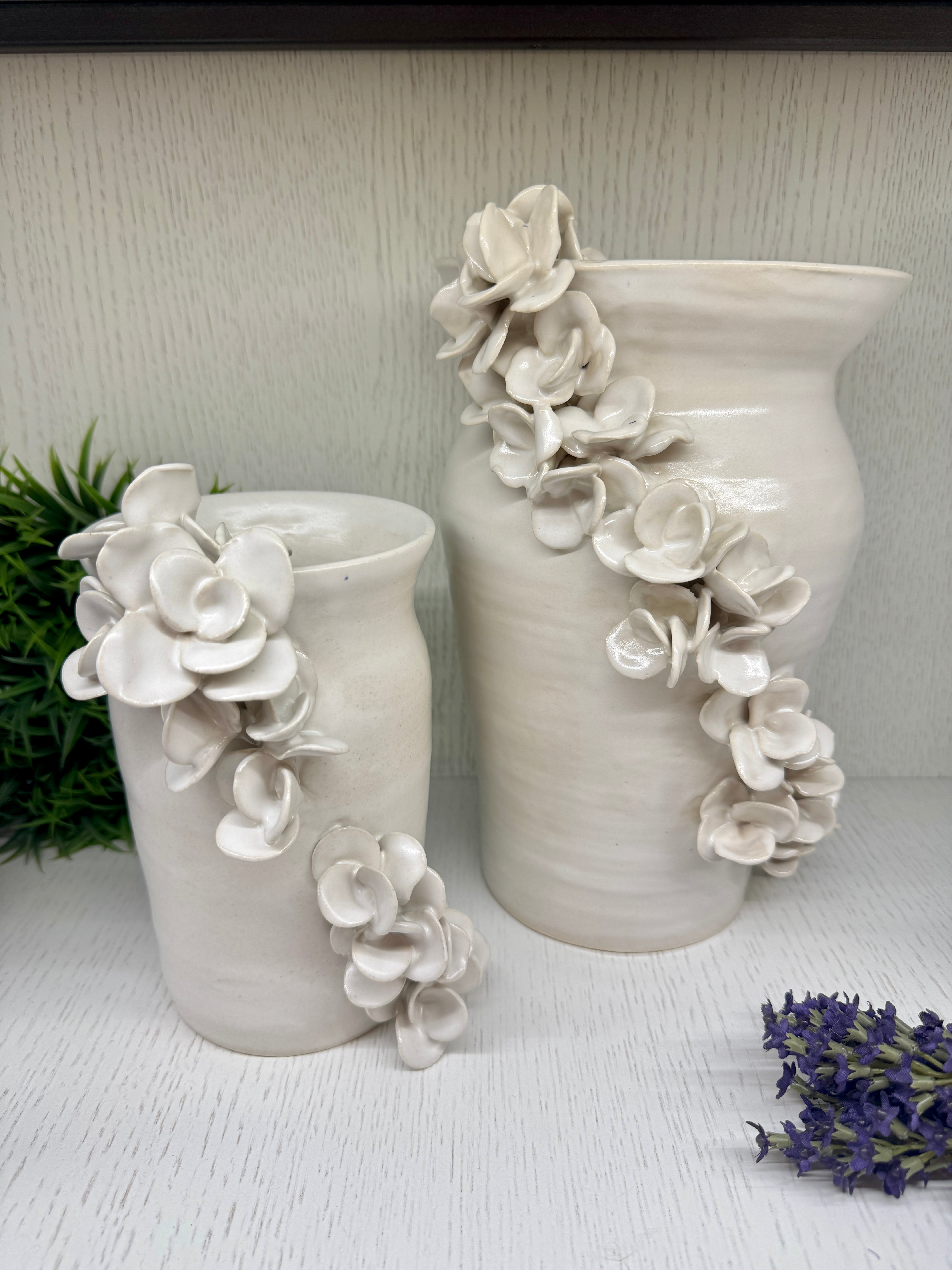 The Floral Cascade Alabaster Vase - Alex Clay Original