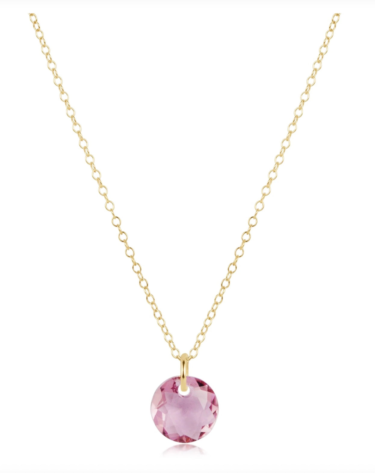 16" Necklace Gold - Reflection Small Charm - 2