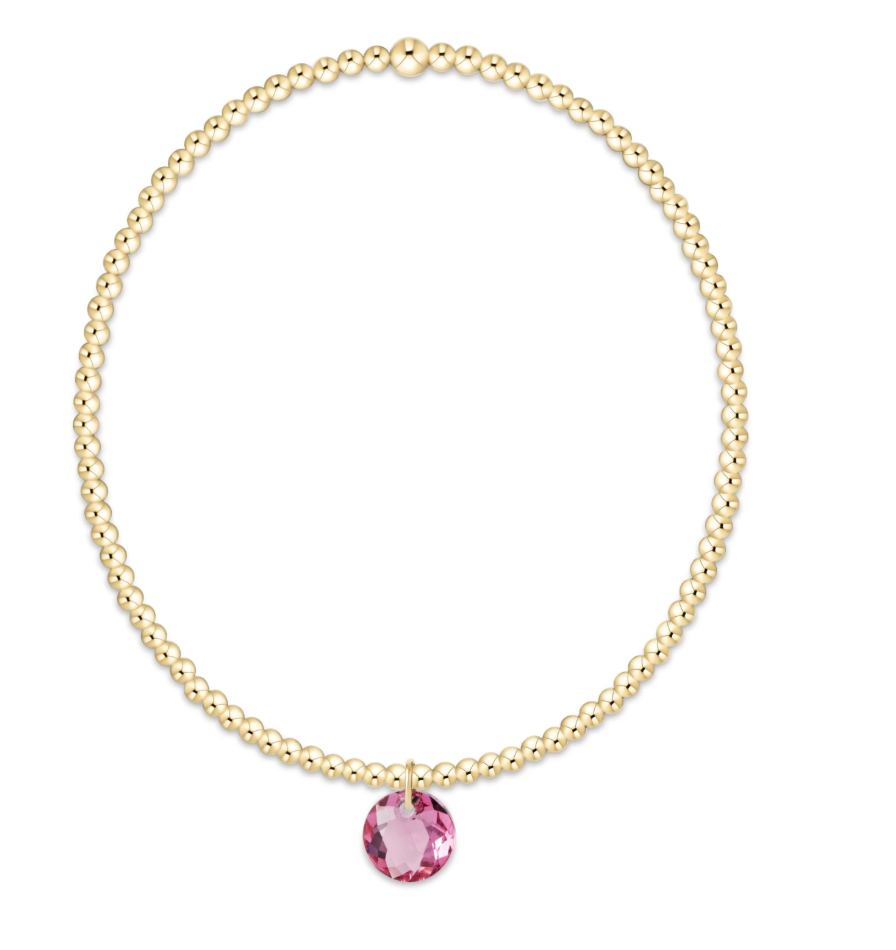 EXTENDS Classic Gold 3mm Bracelet - Reflection Charm 10