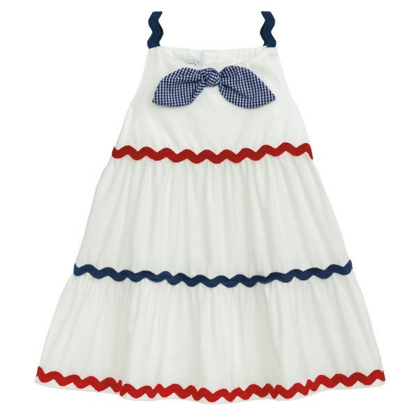 Toddler Americana Tier Ric Rac Dress