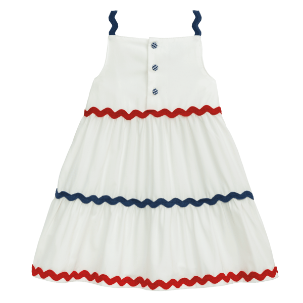 Toddler Americana Tier Ric Rac Dress