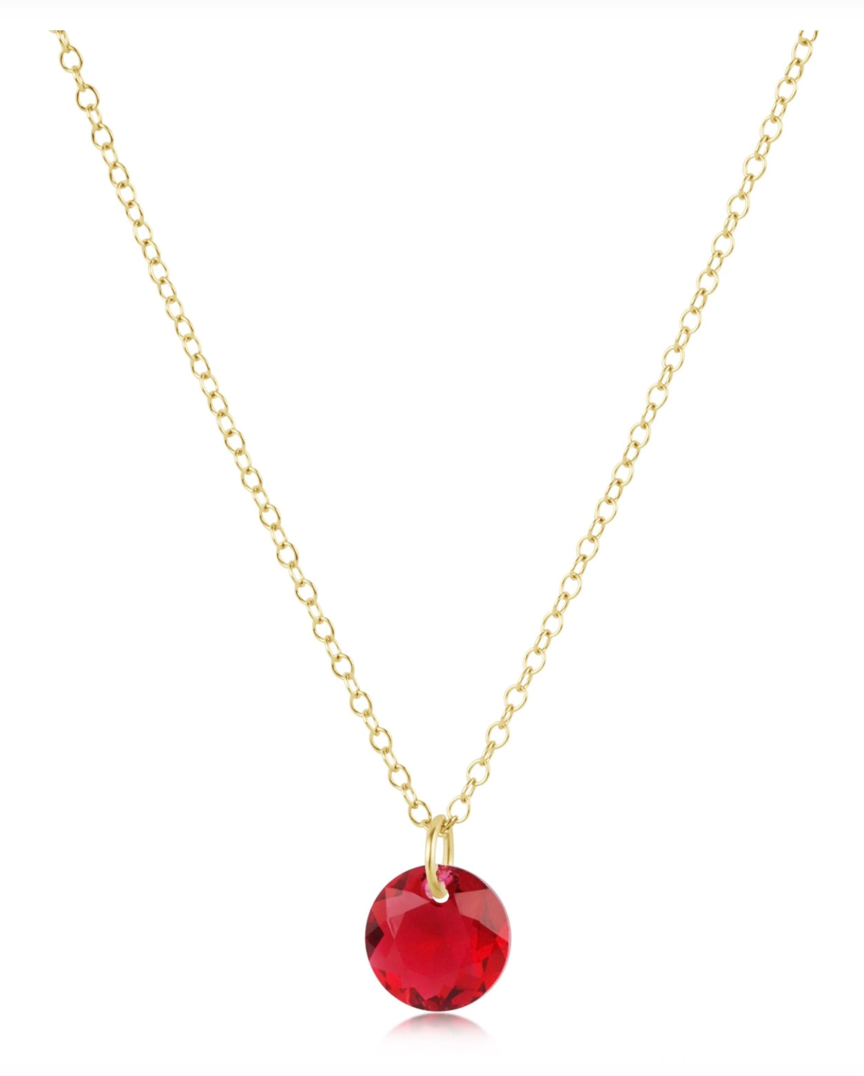 16" Necklace Gold - Reflection Small Charm - 7
