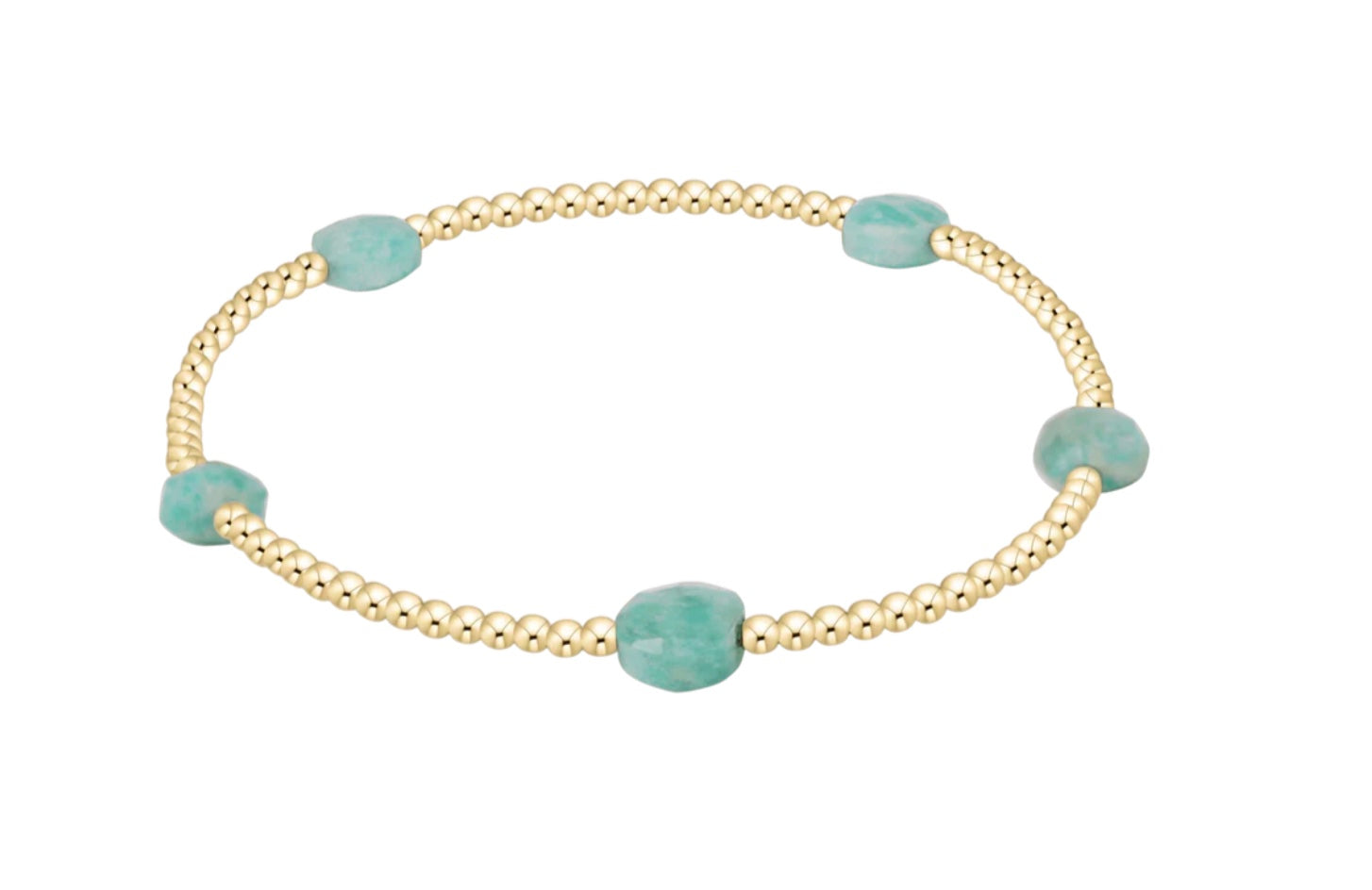 E Newton Admire Small Gem 2mm Gold Bracelet