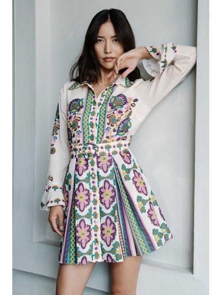 Maris Printed Mini Shirt Dress