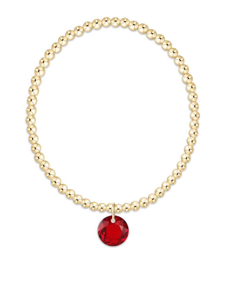 EXTENDS Classic Gold 3mm Bracelet - Reflection Charm 1