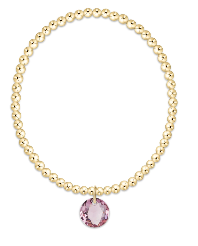 EXTENDS Classic Gold 3mm Bracelet - Reflection Charm 2