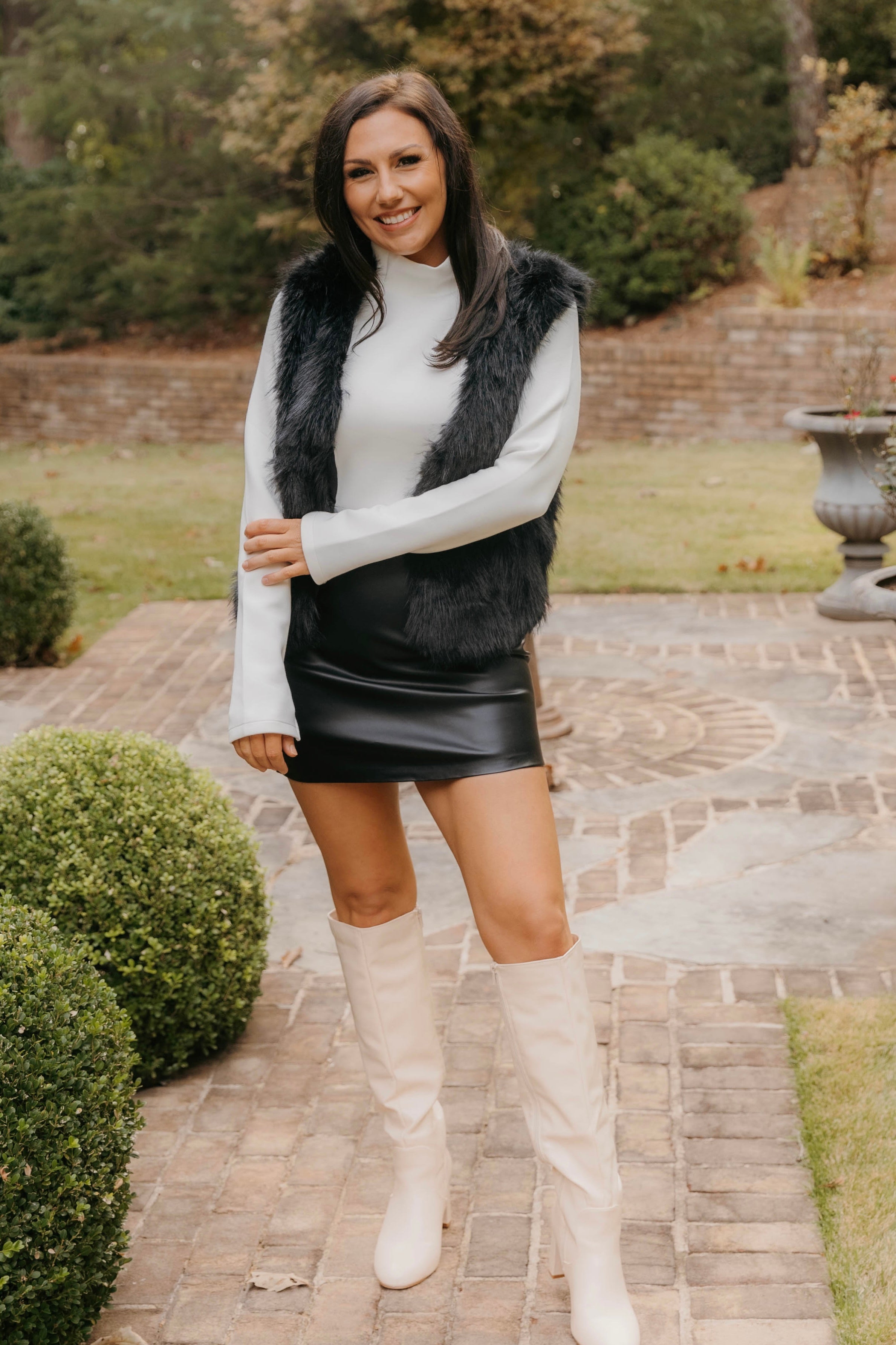 Rachel Faux Fur Open Vest - Final Sale 40% off in cart