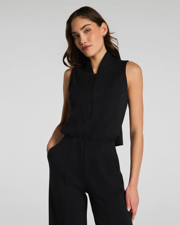 SPANX AirEssentials Shawl Collar Half Zip Jumpsuit