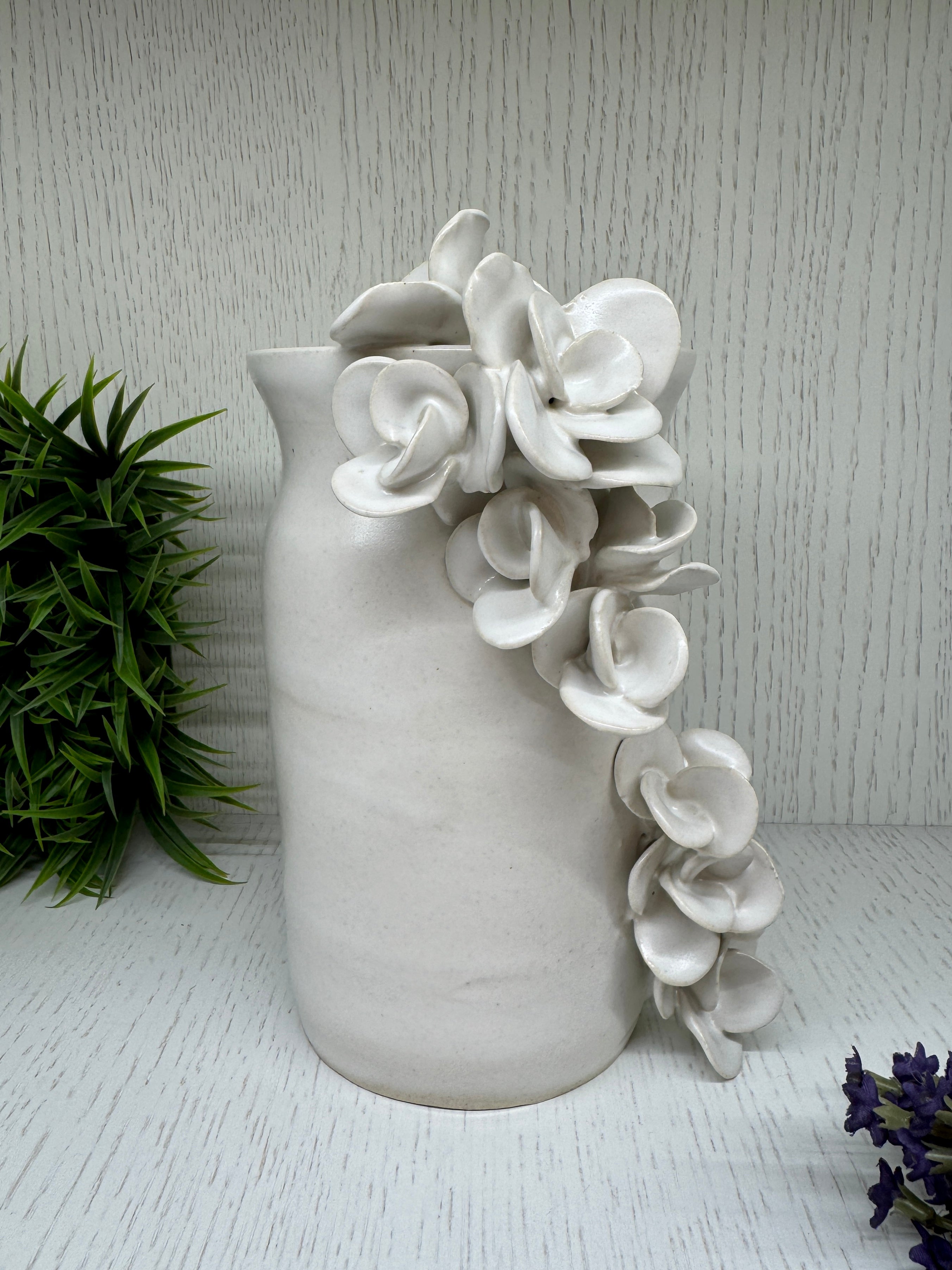 The Floral Cascade Alabaster Vase - Alex Clay Original