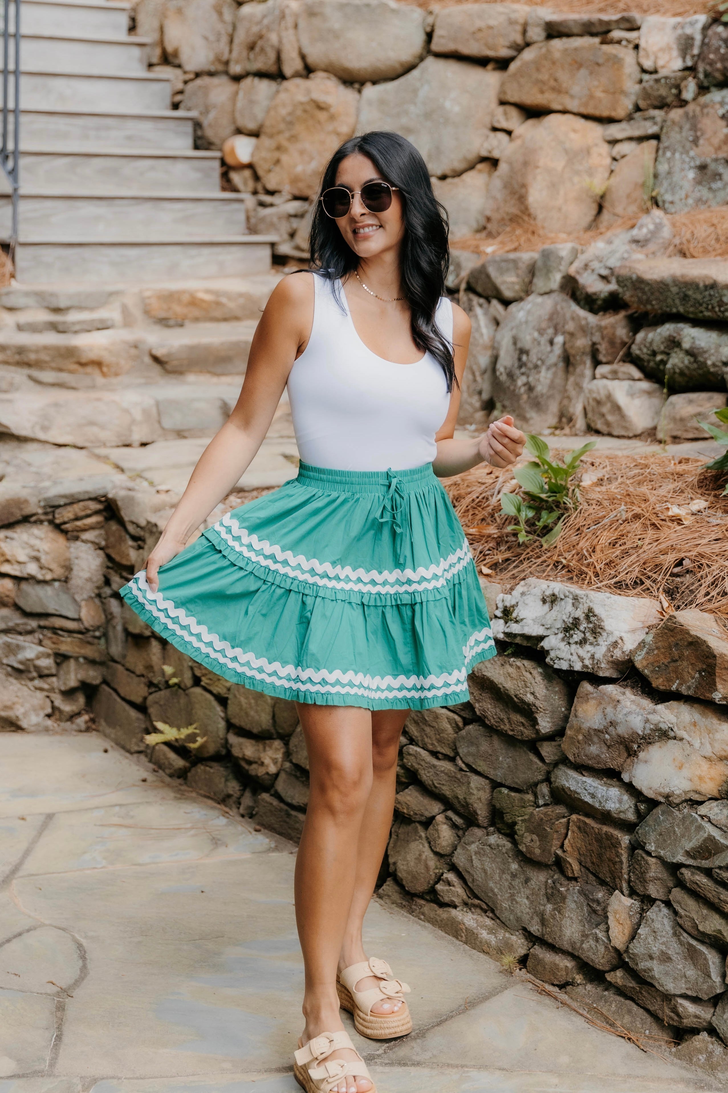Emilie Ric Rac Mini Skirt - Final Sale 40% off in cart