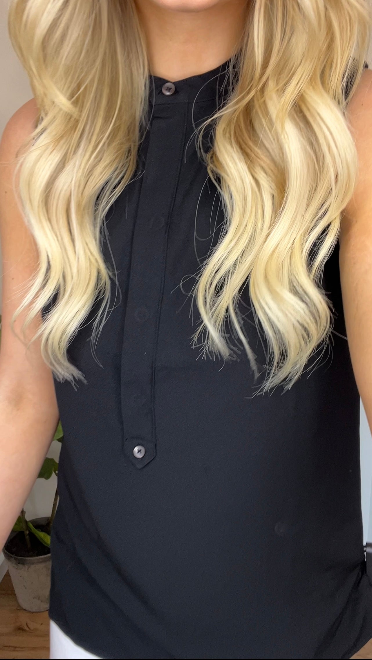 SPANX Crepe Popover Blouse