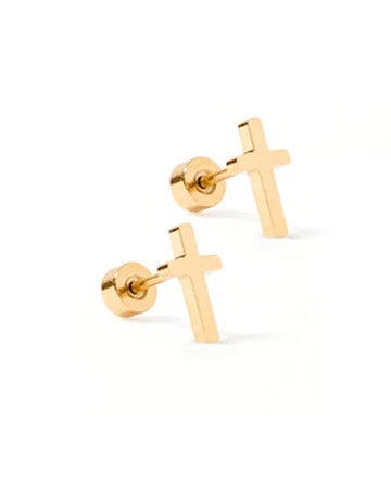 Linny Co Screwback Stud - Catherine Cross