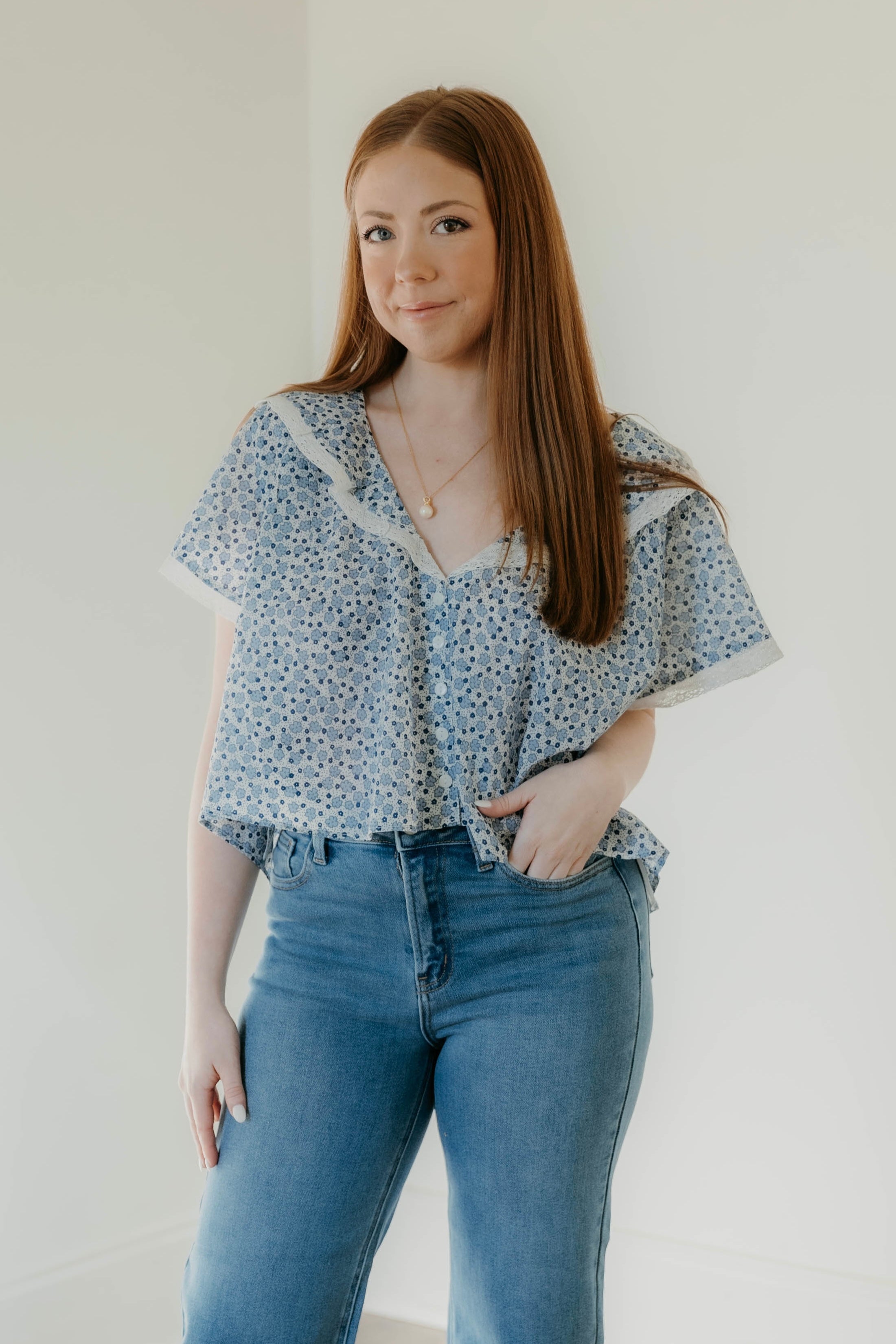 Free People Truly Yours Printed Blouse - Final Sale 25% off in cart