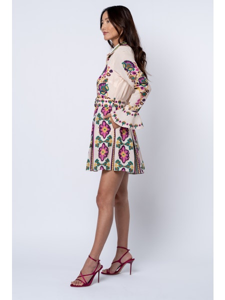 Maris Printed Mini Shirt Dress