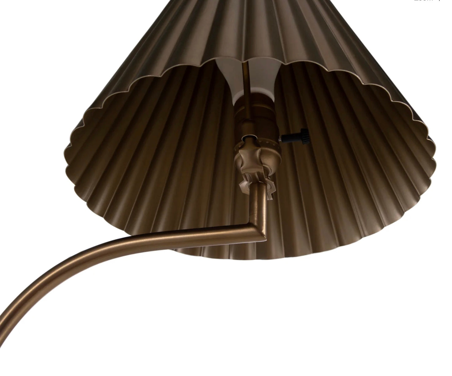 Conway Metal Antique Brass Leather Wrapped Floor Lamp