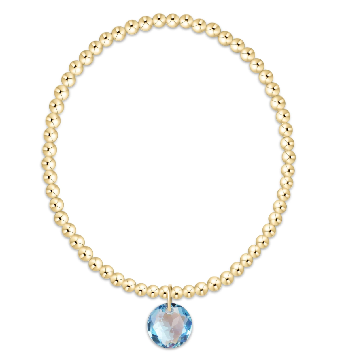 EXTENDS Classic Gold 3mm Bracelet - Reflection Charm 3