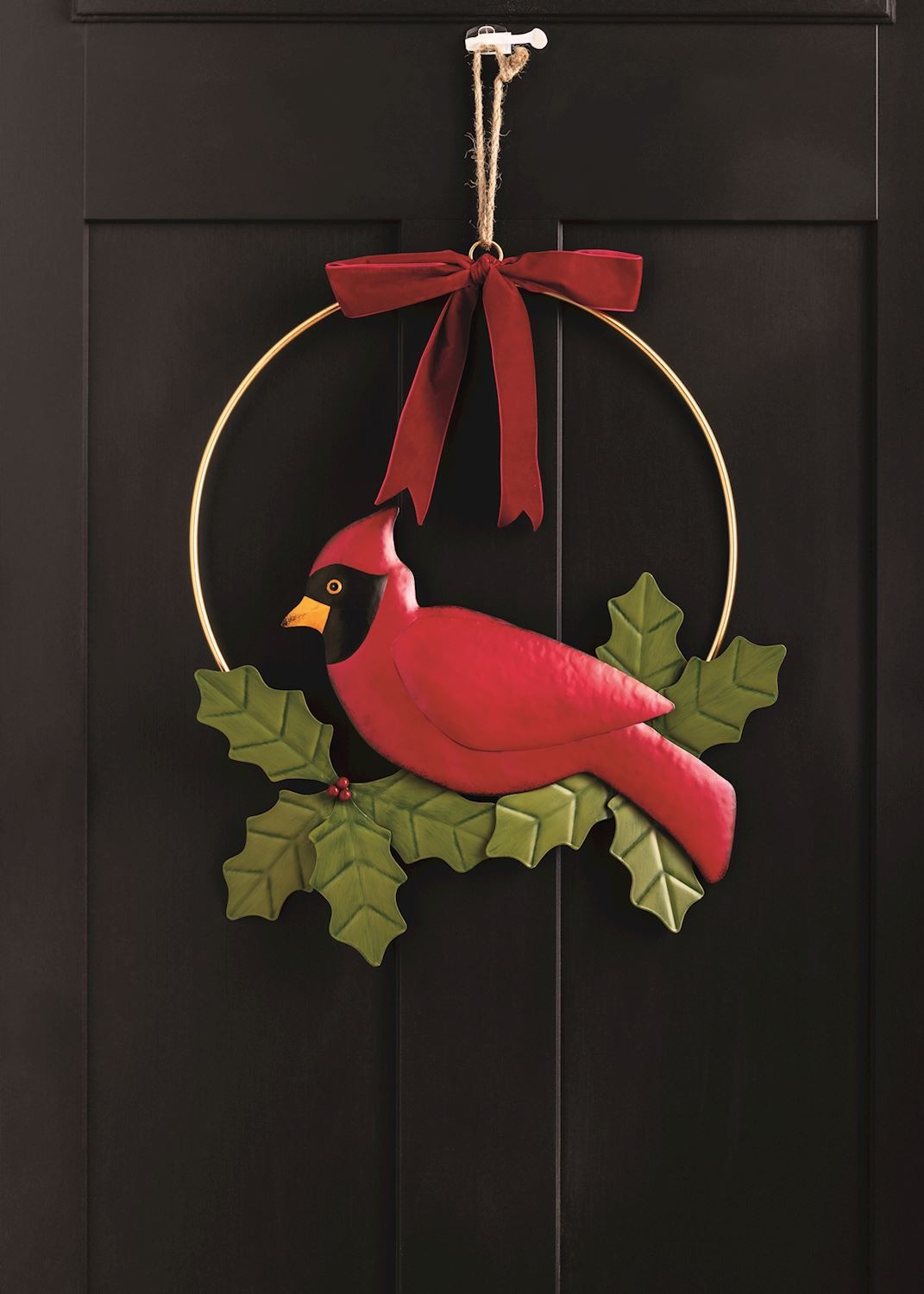 Cardinal Tin Door Hanger
