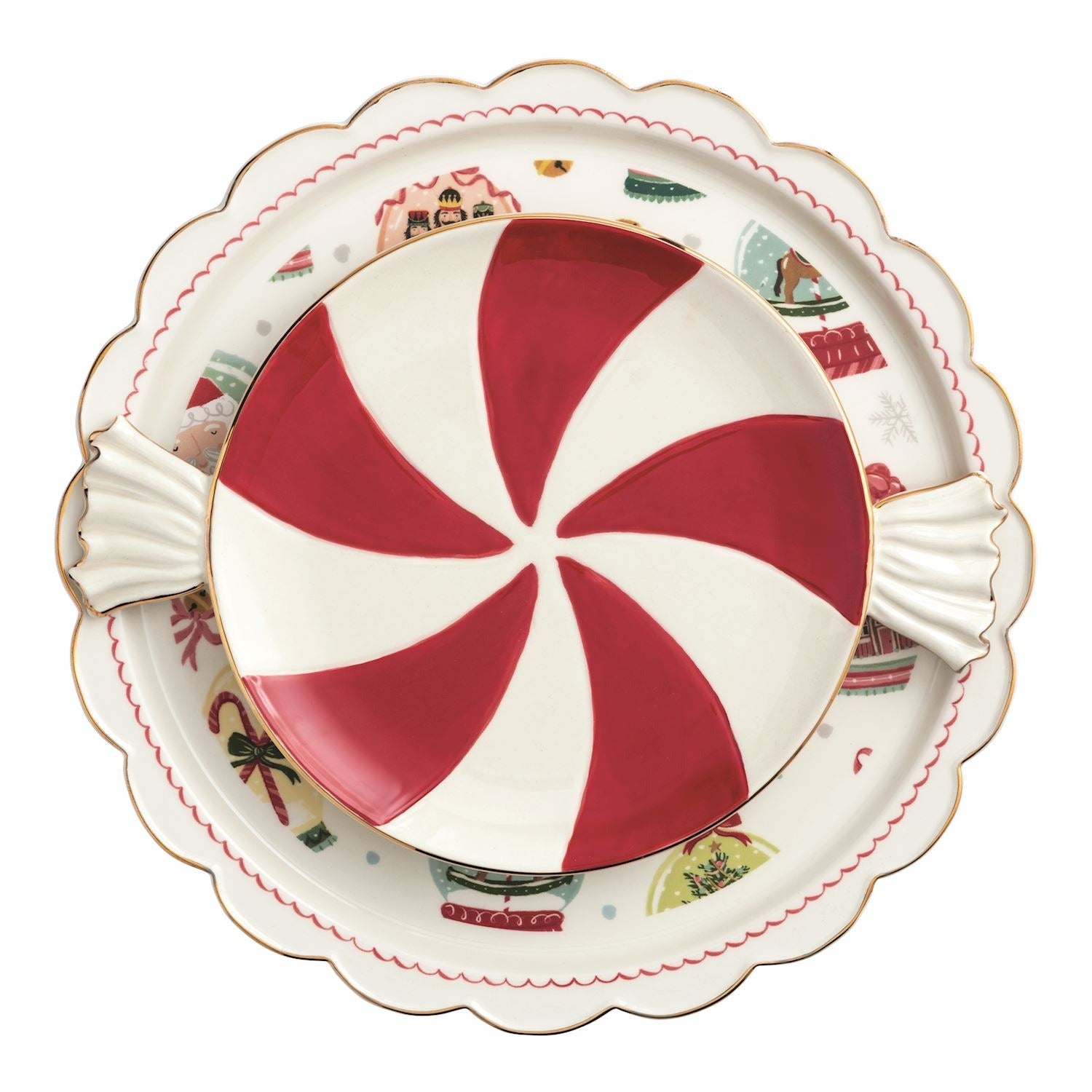Christmas Candy Nesting Platter Set