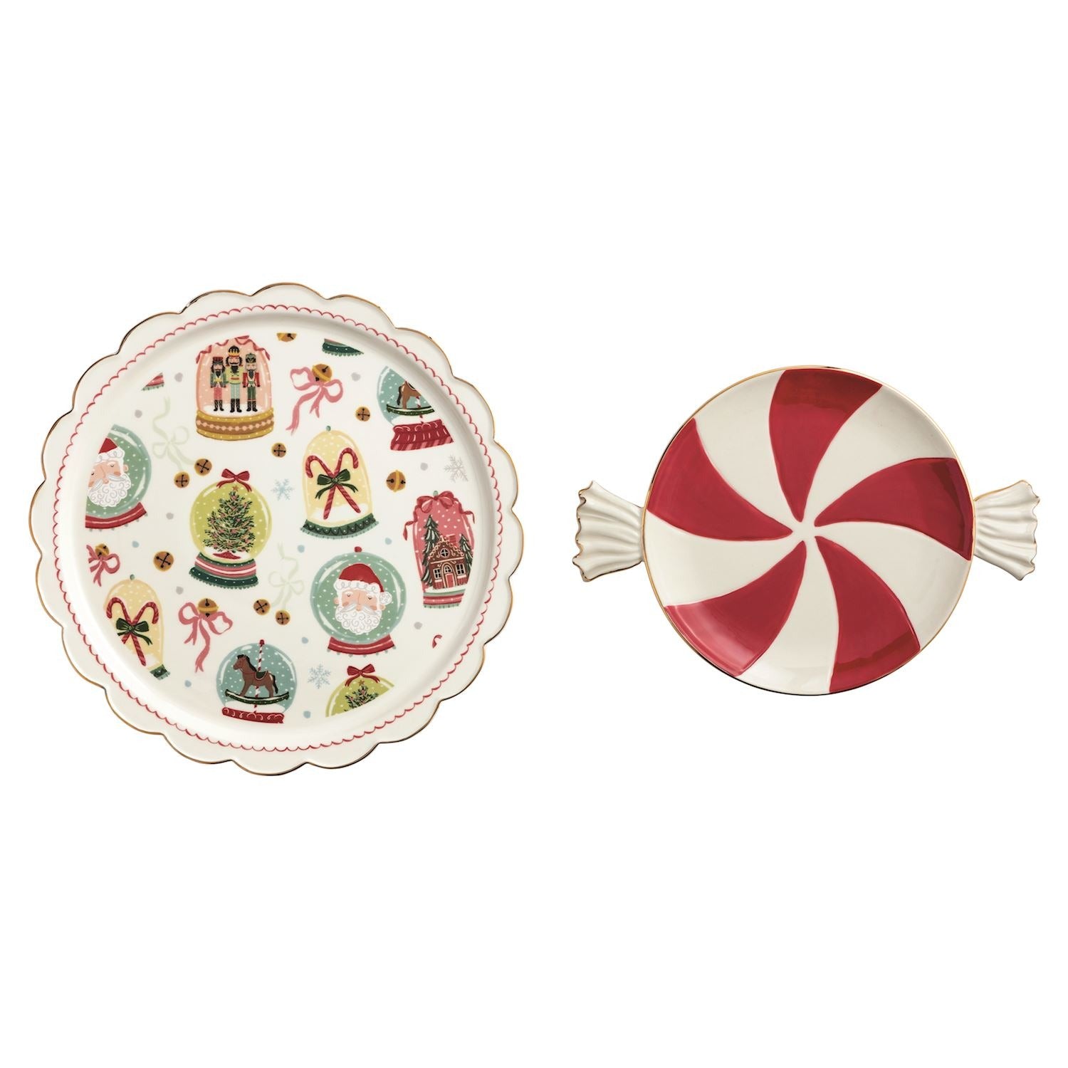Christmas Candy Nesting Platter Set