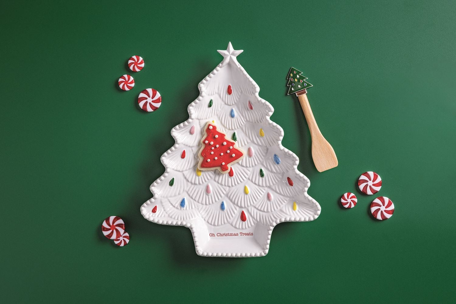 Christmas Tree Treat Plate & Spreader Set