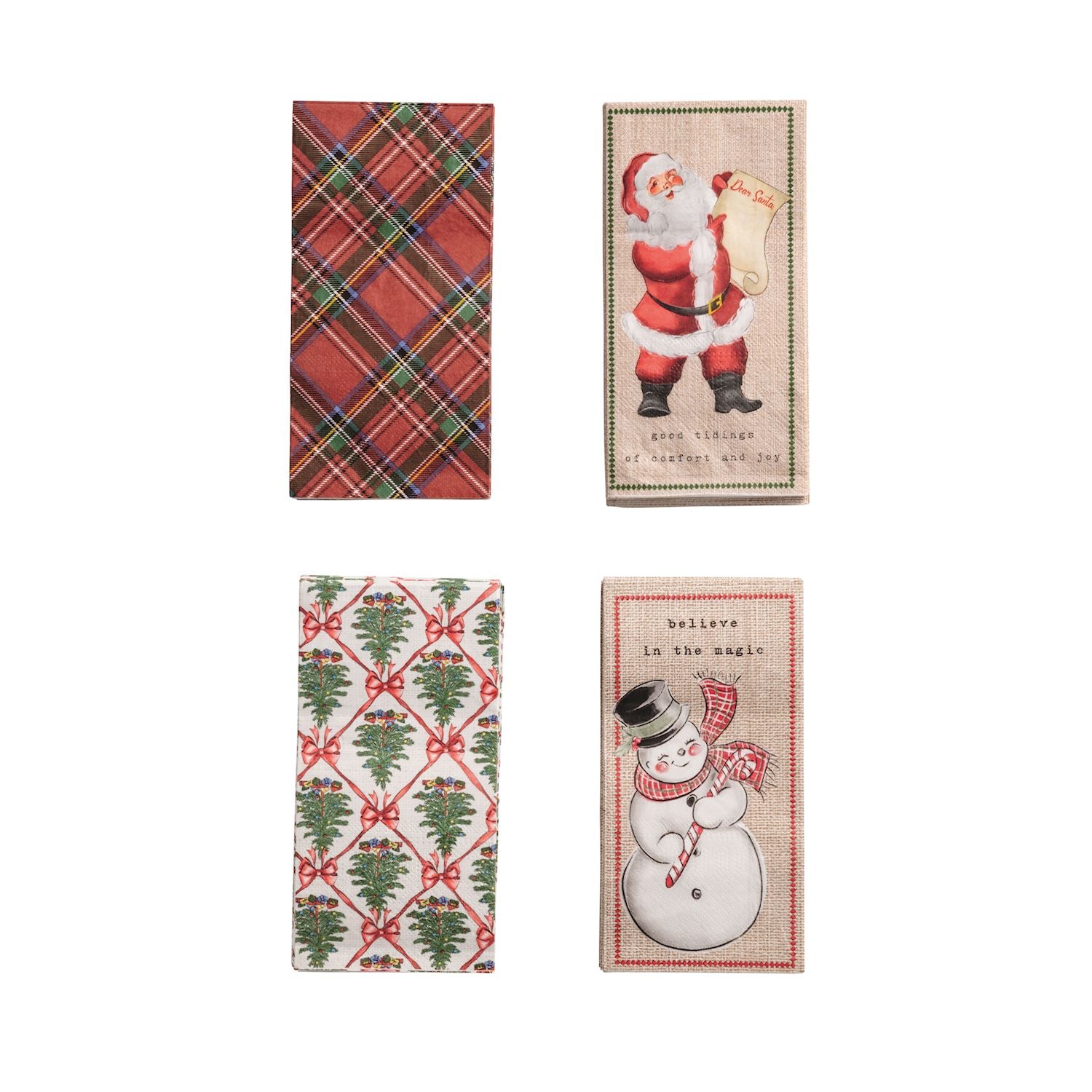 Classic Christmas Guest Towels - Pack of 12