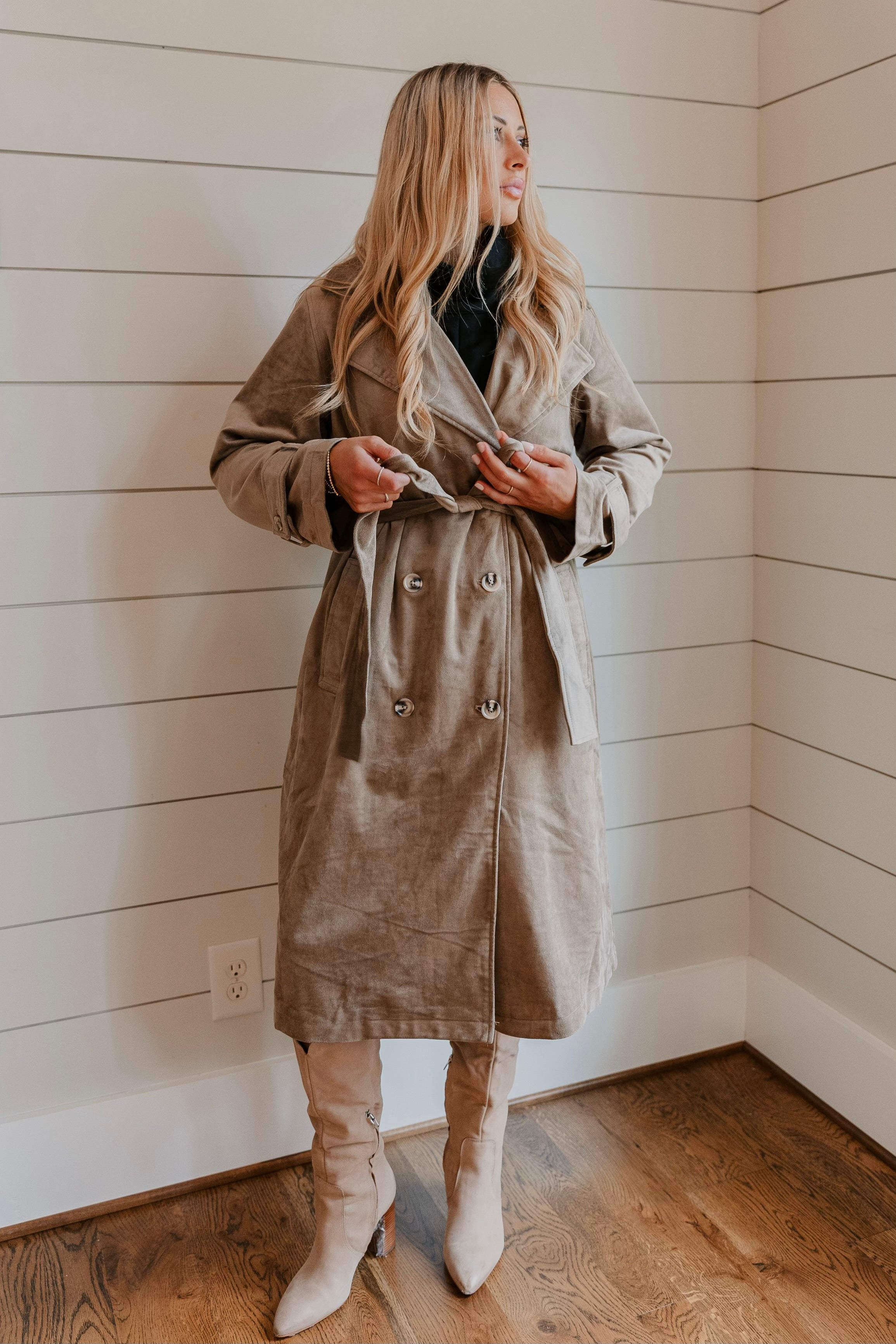Z Supply Dorian Suede Trench Coat