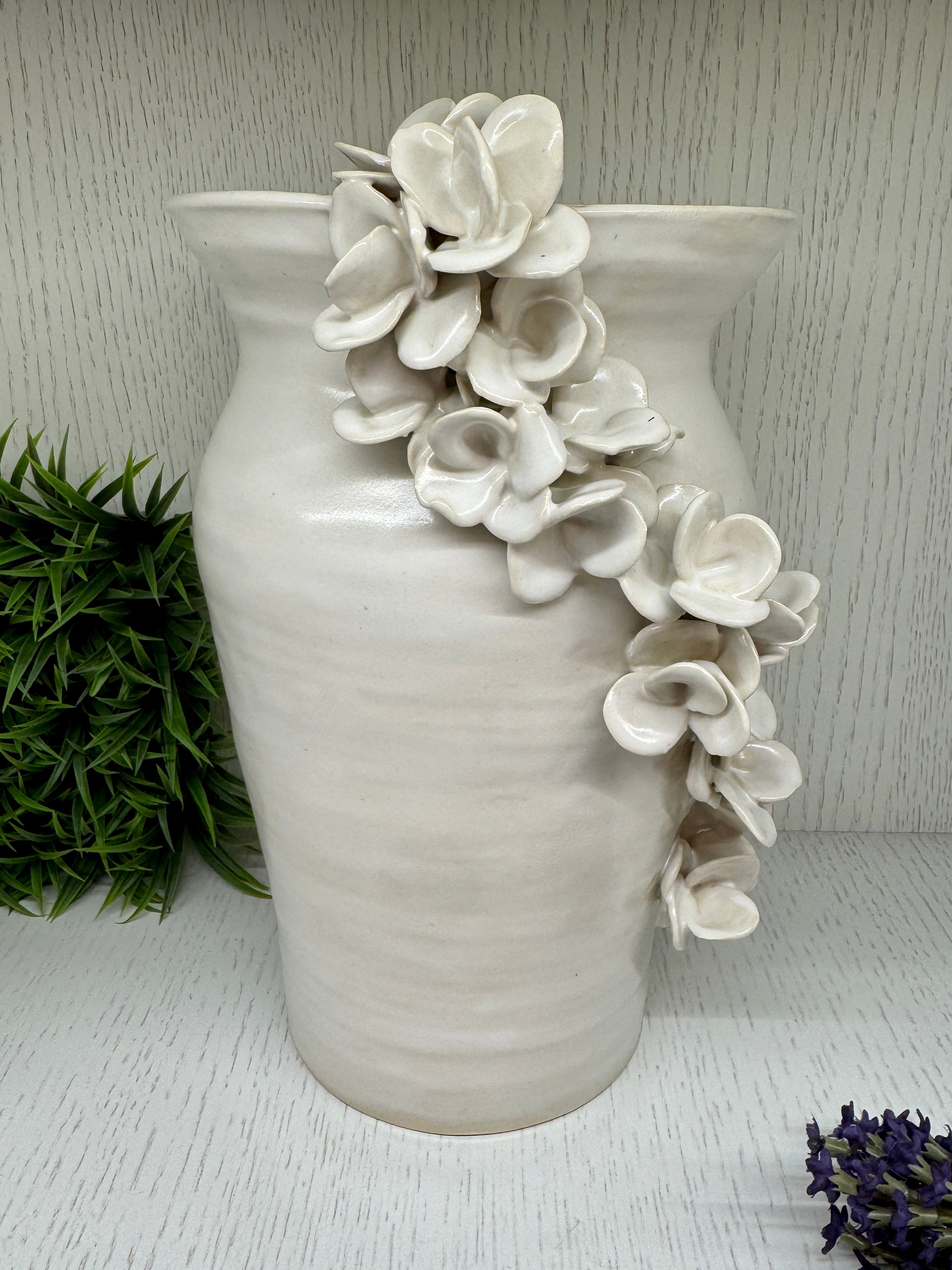 The Floral Cascade Alabaster Vase - Alex Clay Original