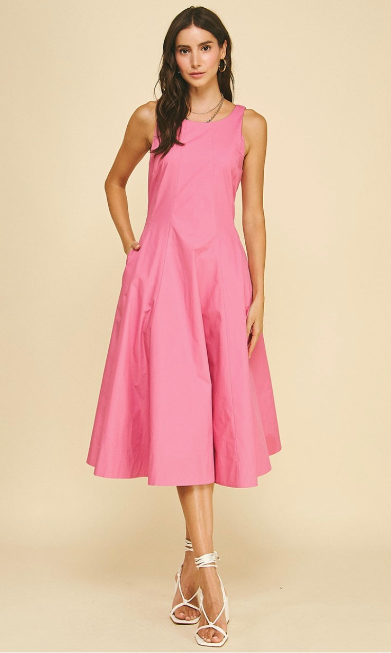 Bubble Gum Bodice Midi Dress