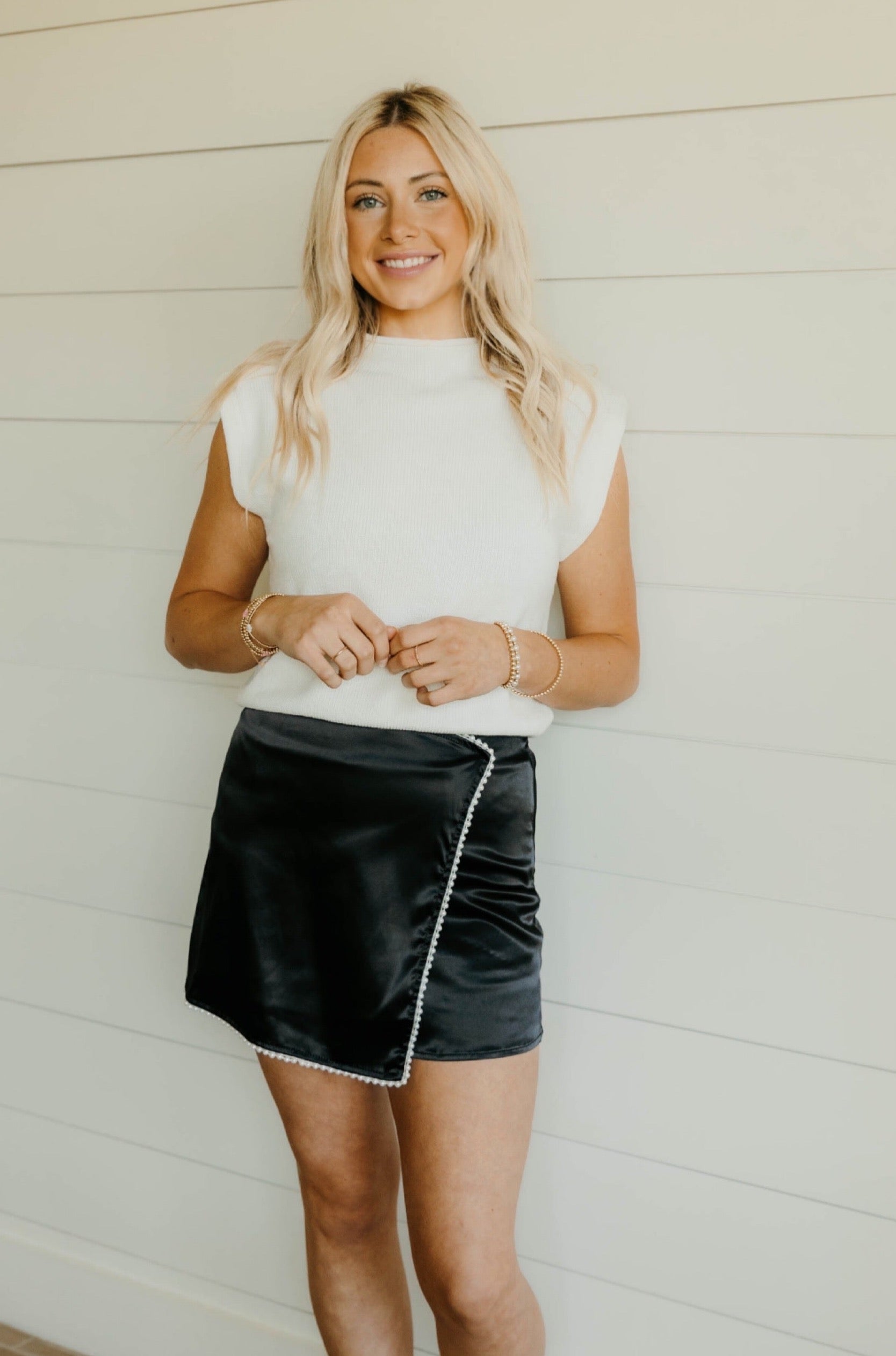 Misty Pearl Detail Skirt - Final Sale 40% off in cart