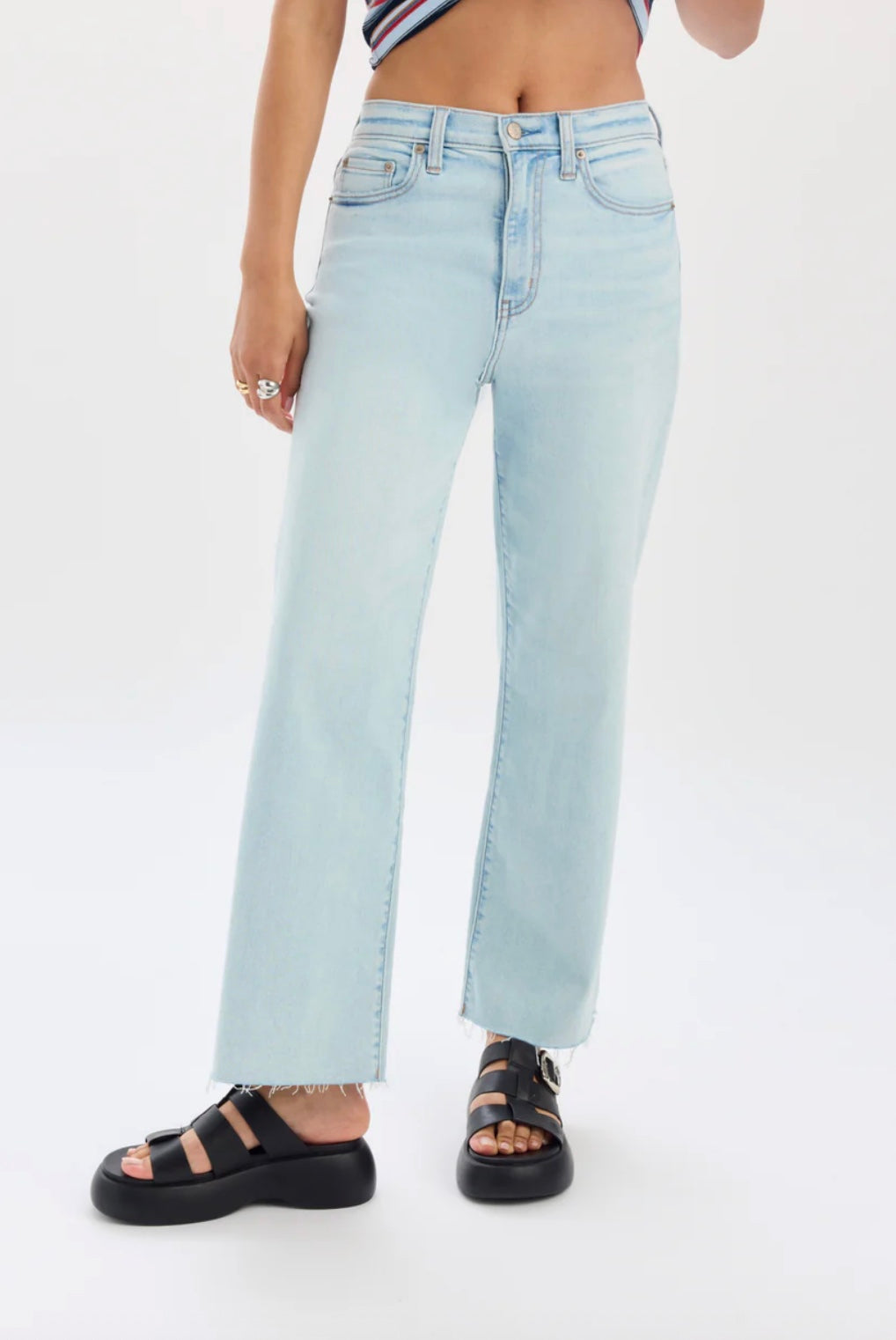 Daze Pleaser High Rise Wide Ankle in Detour