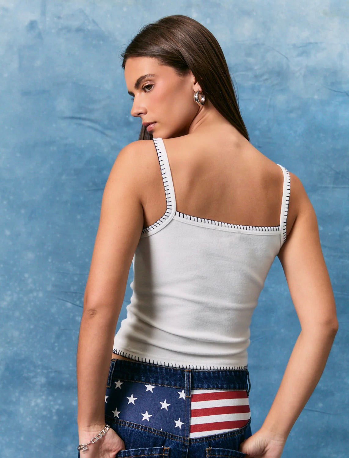 Sunwashed Flag Tank