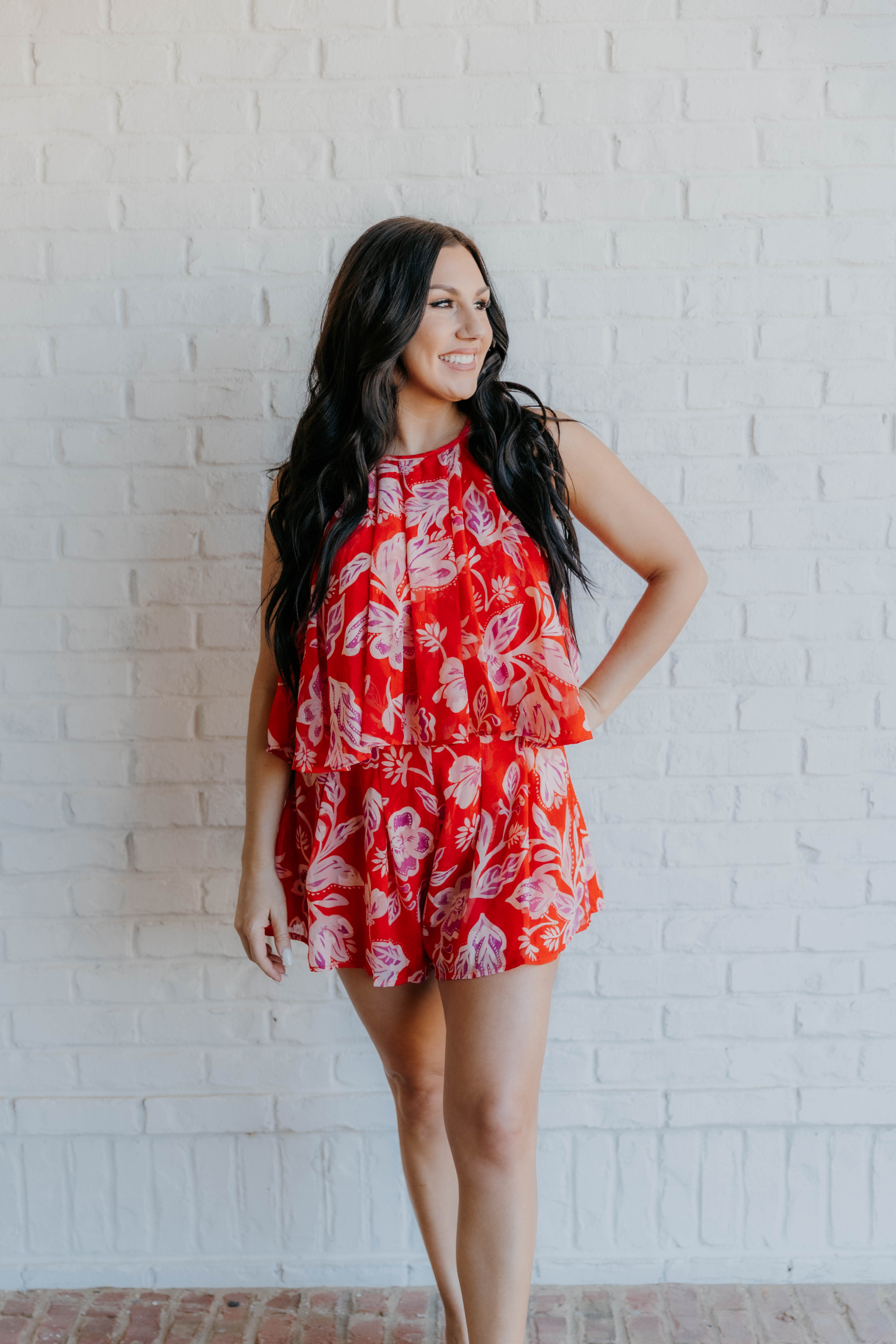 Braelynn Flutter Sleeveless Romper