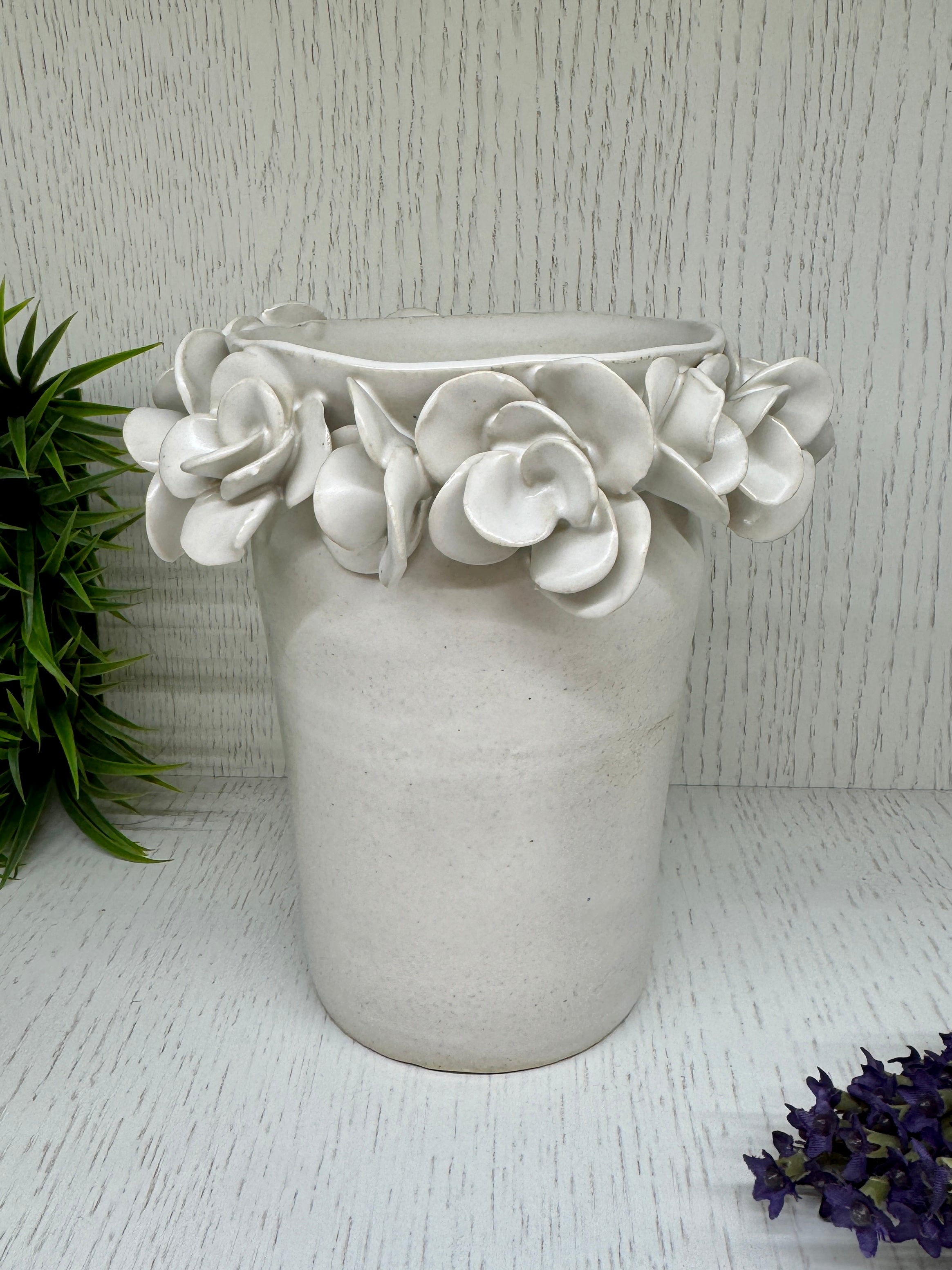 The Petals All Around Alabaster Vase - Alex Clay Original