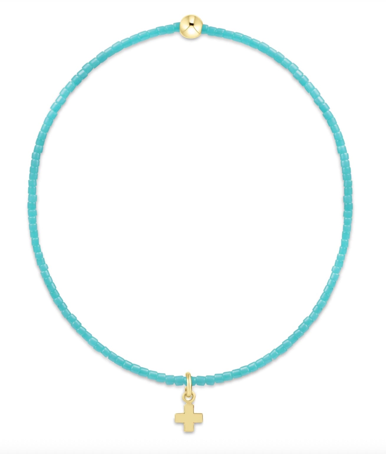 E Newton Hope Classic Bracelet - Signature Cross Small Gold Charm