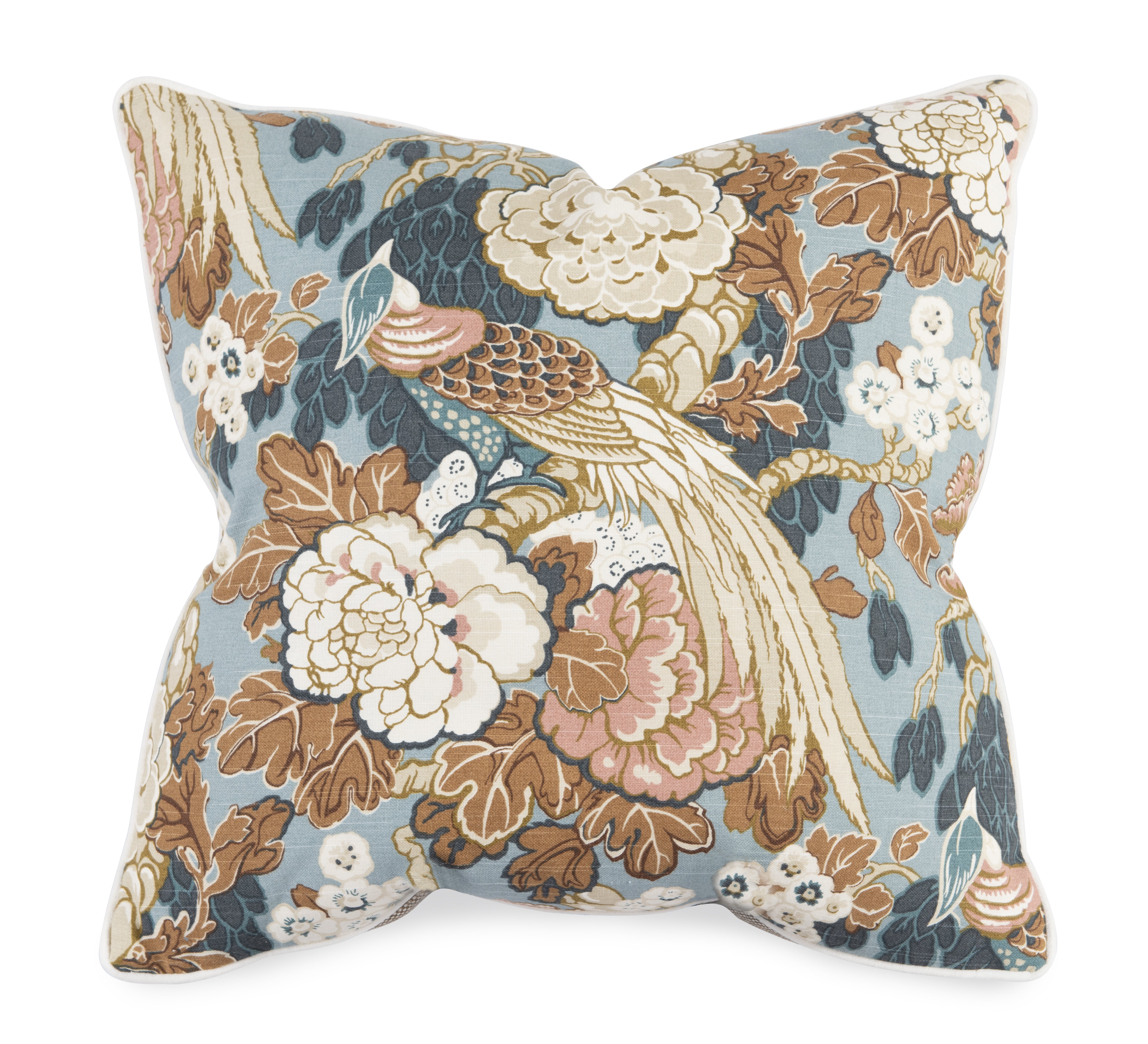 Belvedere Blue Throw Pillow