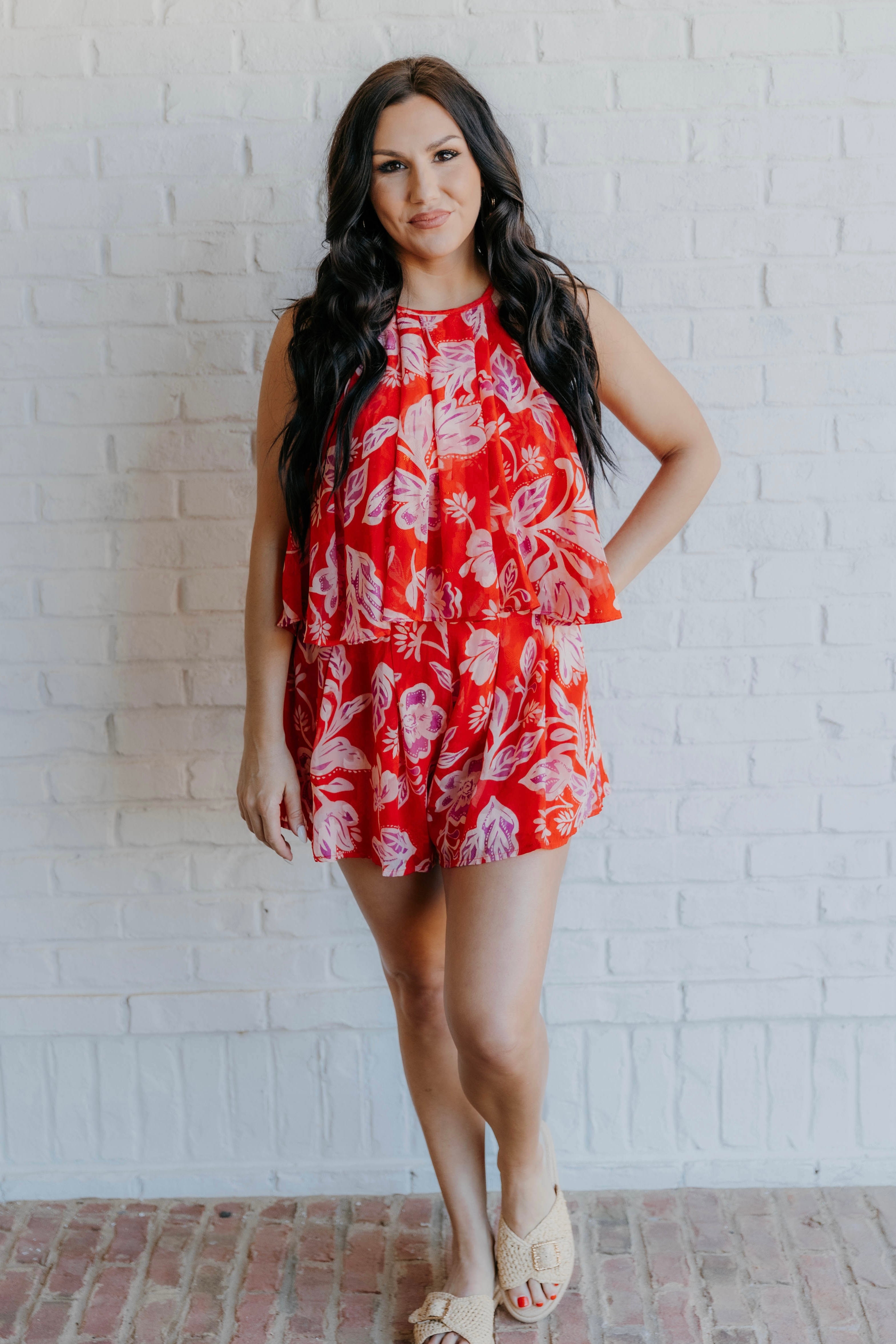 Braelynn Flutter Sleeveless Romper