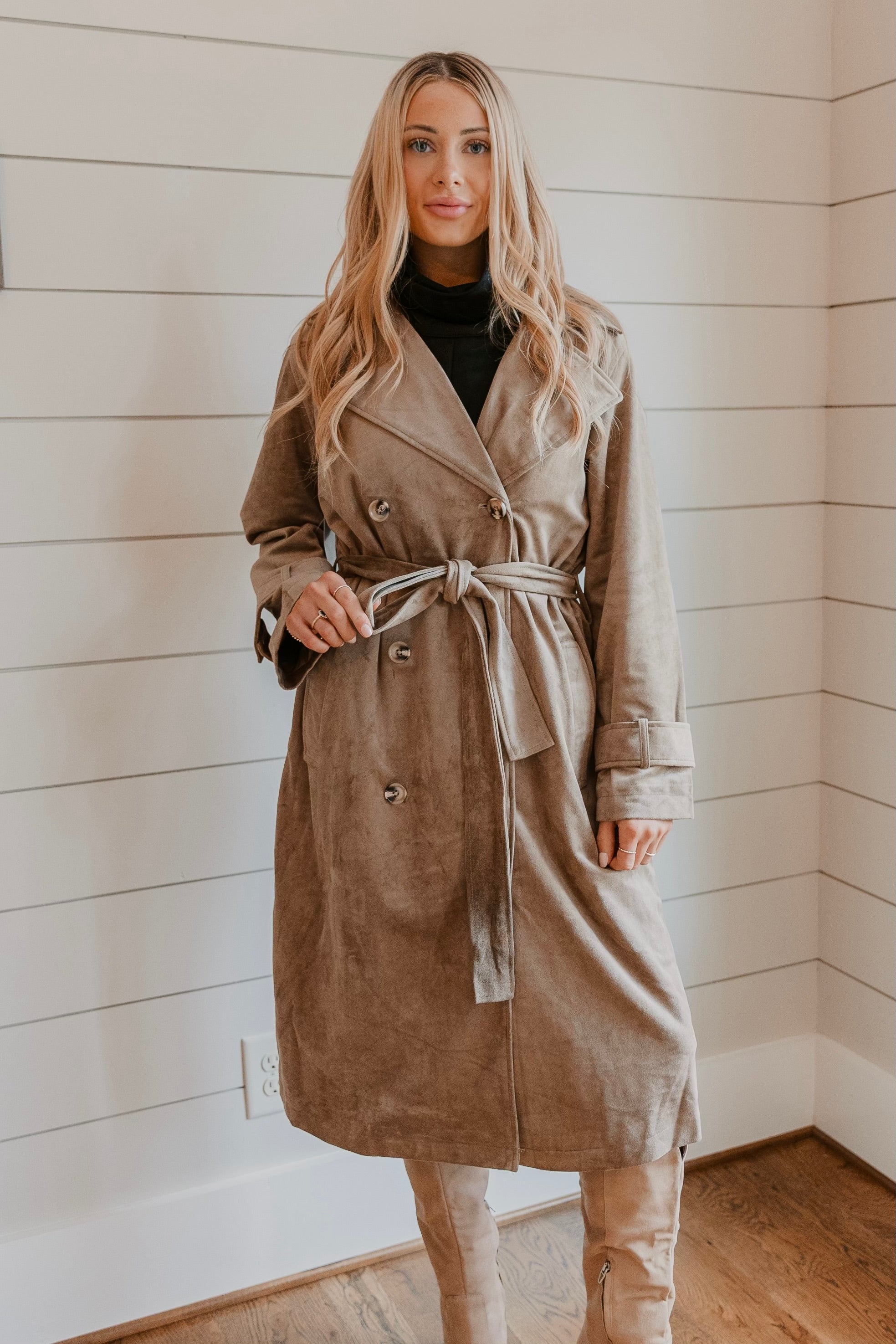Z Supply Dorian Suede Trench Coat