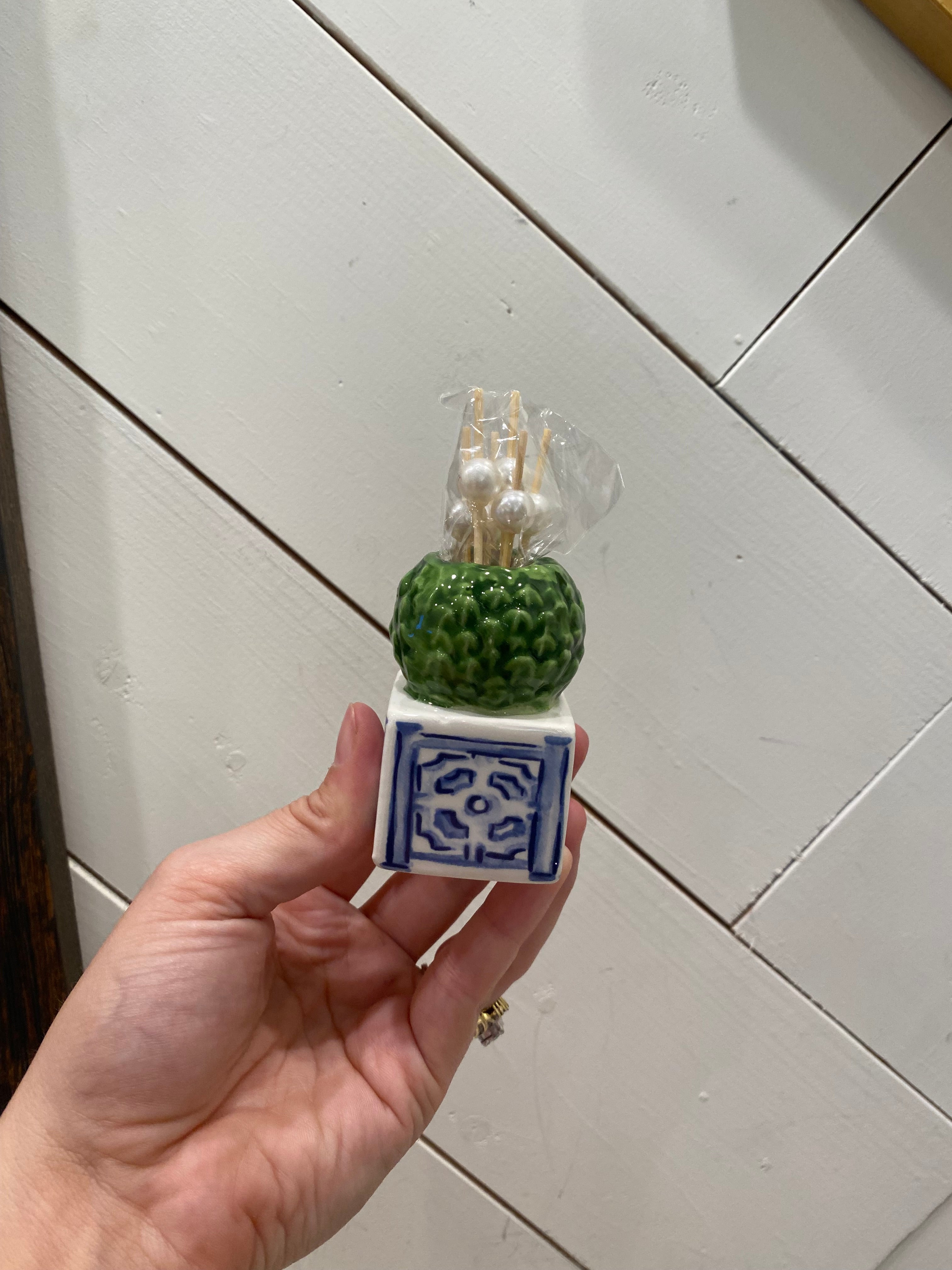 Topiary Toothpick Caddy Sets