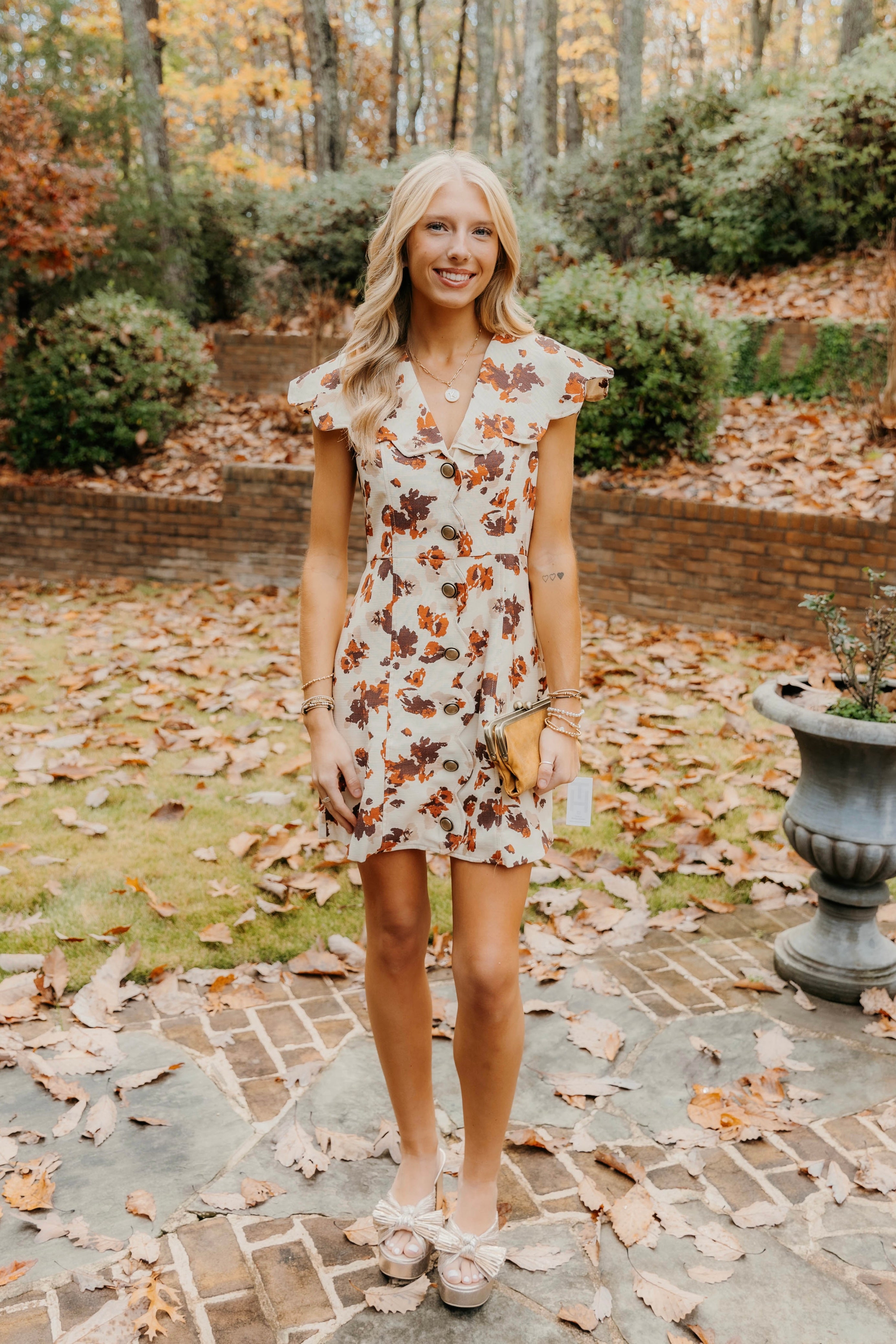 Rowan Floral Print Scalloped Detail Dress - Final Sale 25% off in cart