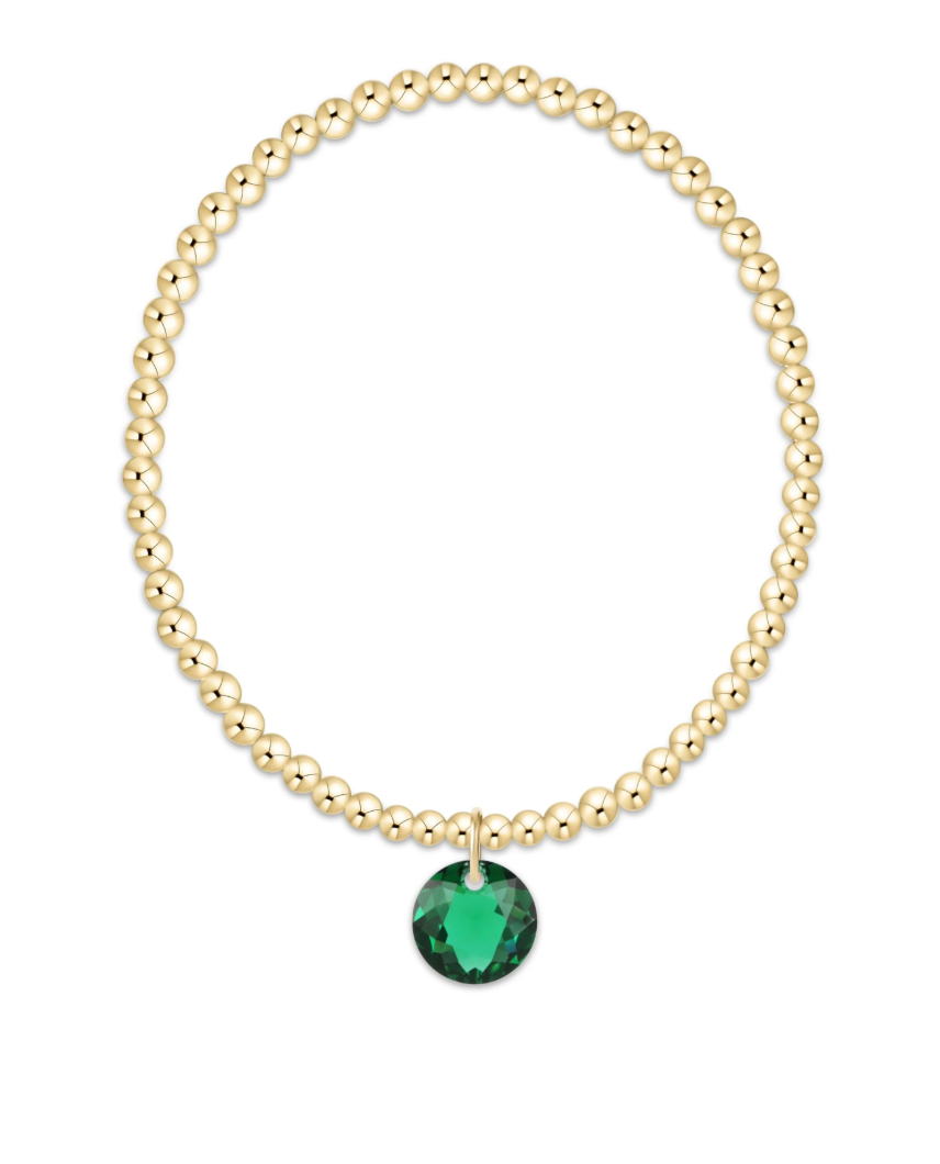 EXTENDS Classic Gold 3mm Bracelet - Reflection Charm 5