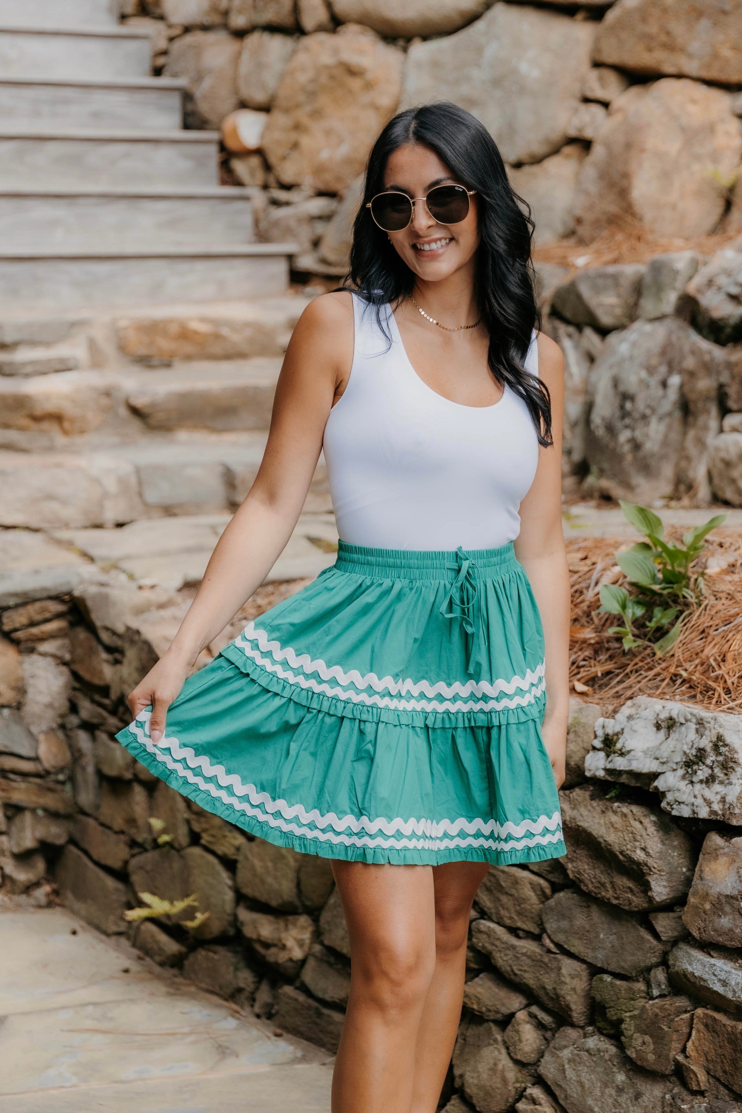 Emilie Ric Rac Mini Skirt - Final Sale 40% off in cart