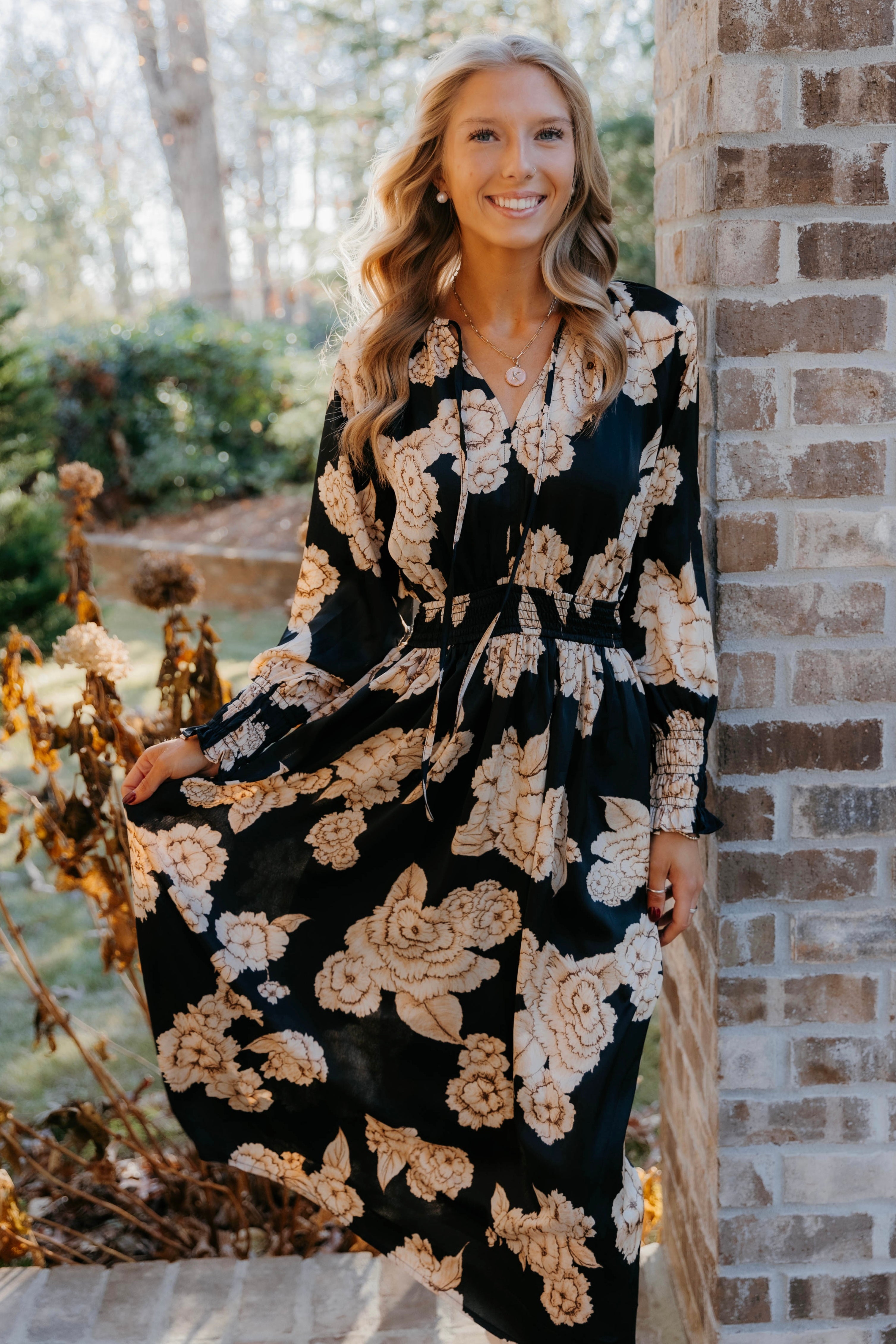Azalea Floral Print Midi Dress
