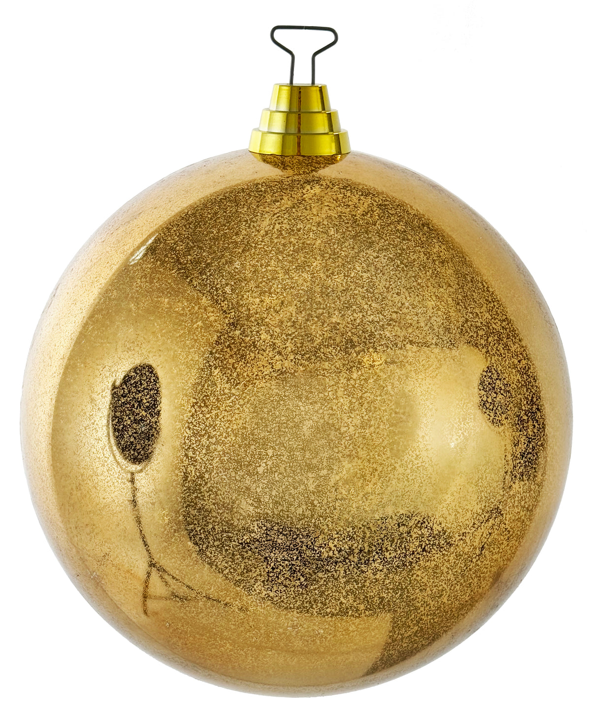 15.75 inch antique gold ball ornament