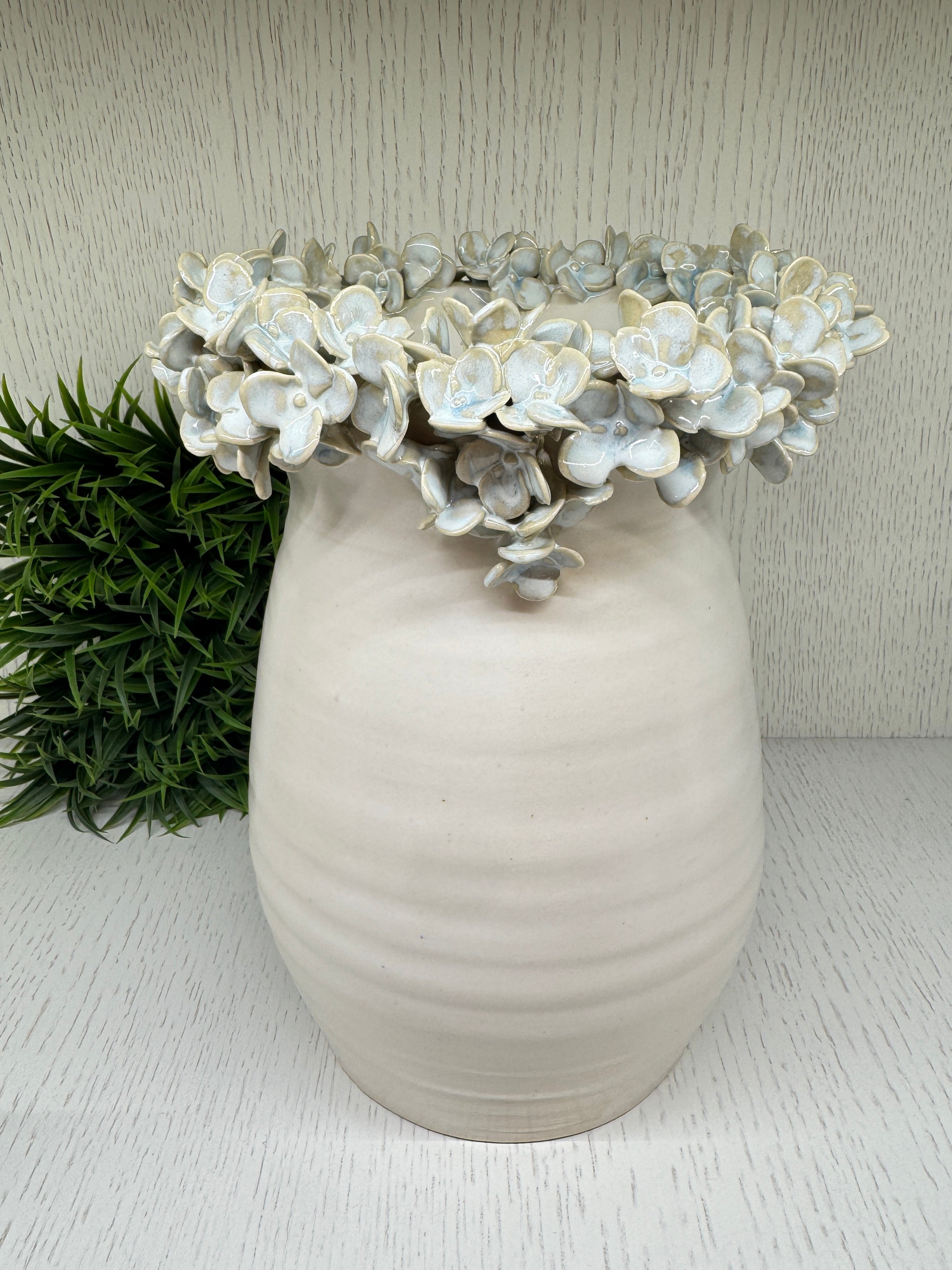 Blue Petals Alabaster Vase - Alex Clay Original