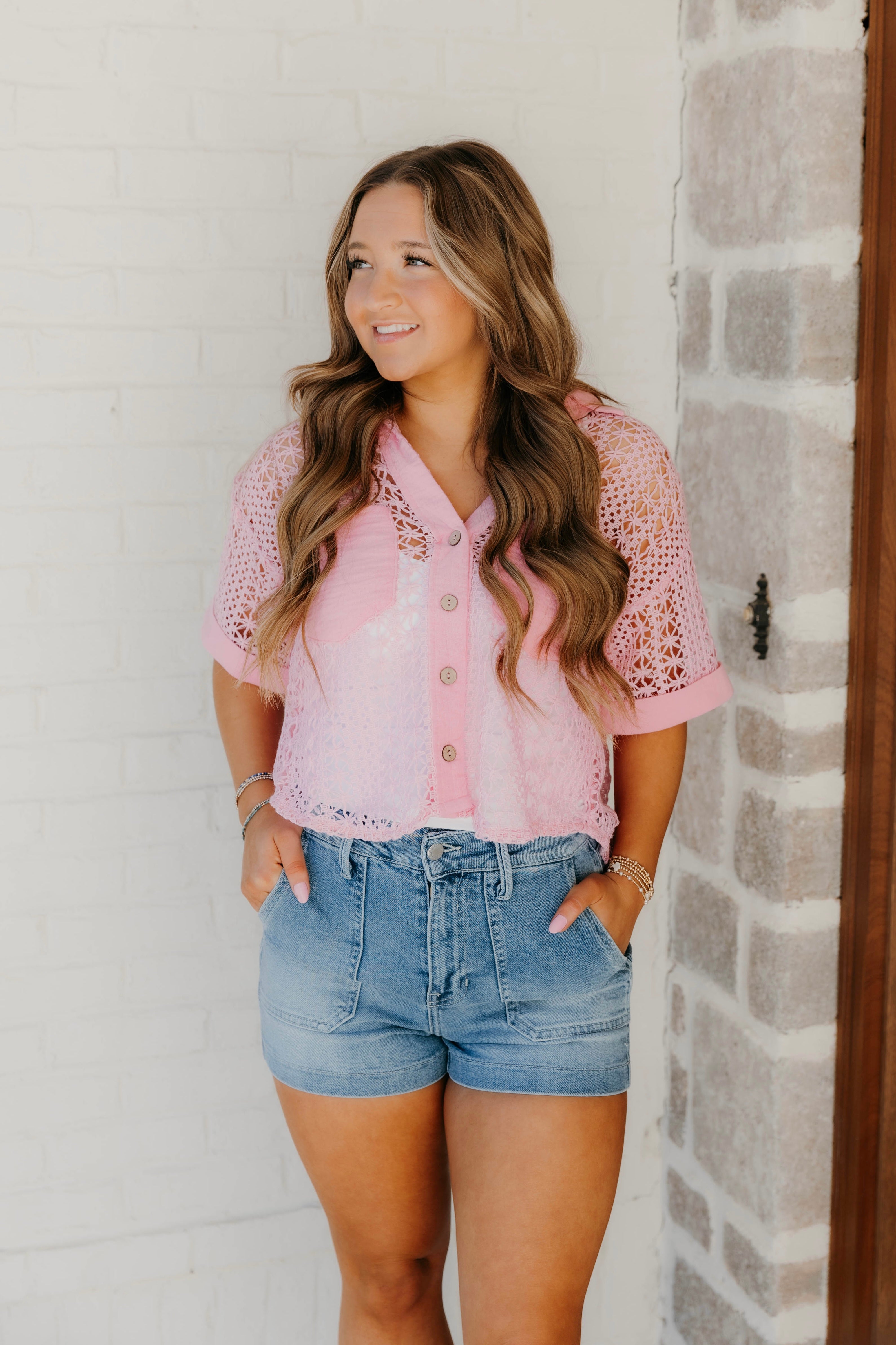 Ellis Crochet Short Sleeve