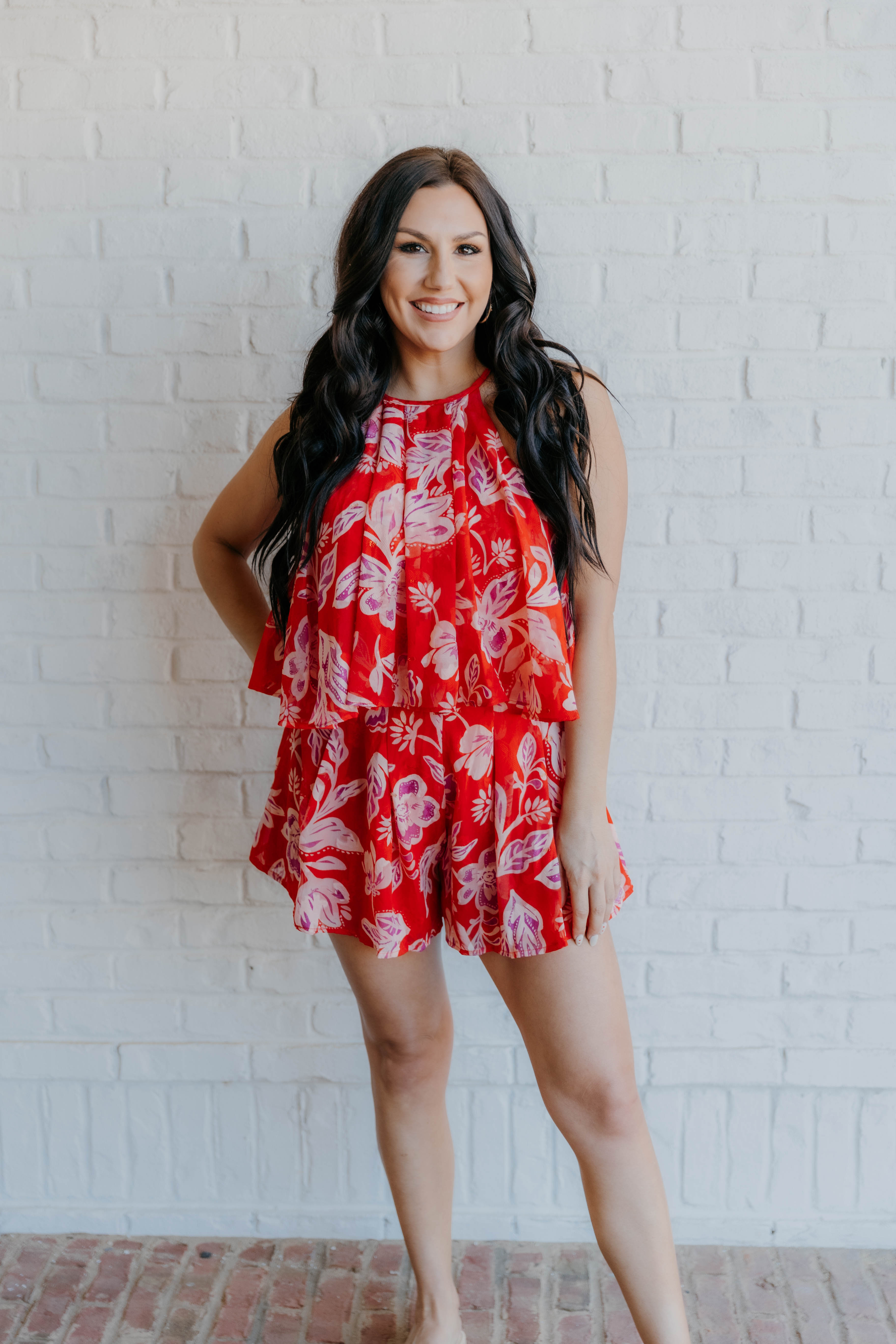 Braelynn Flutter Sleeveless Romper